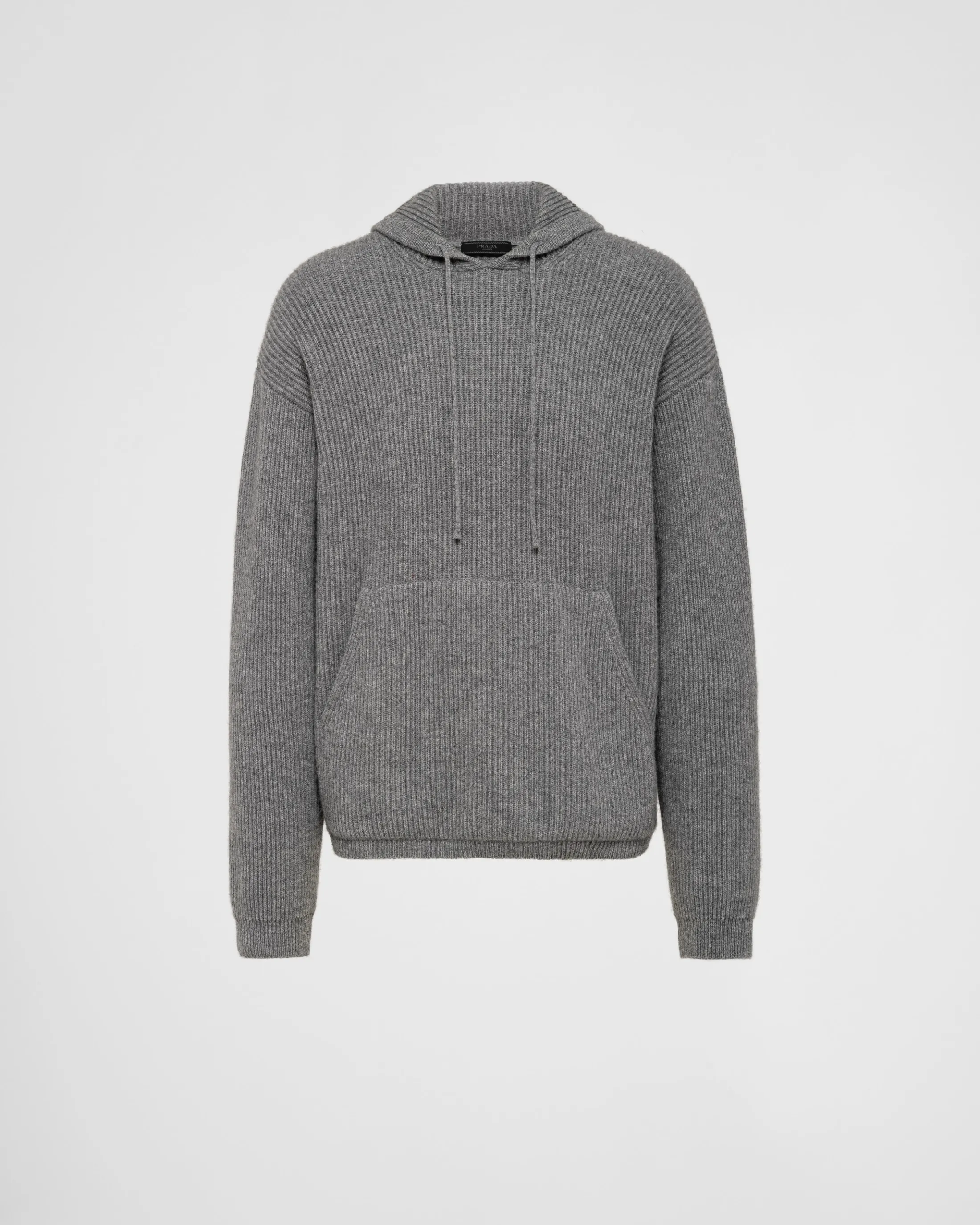 Prada Cashmere knit hoodie Grey Online