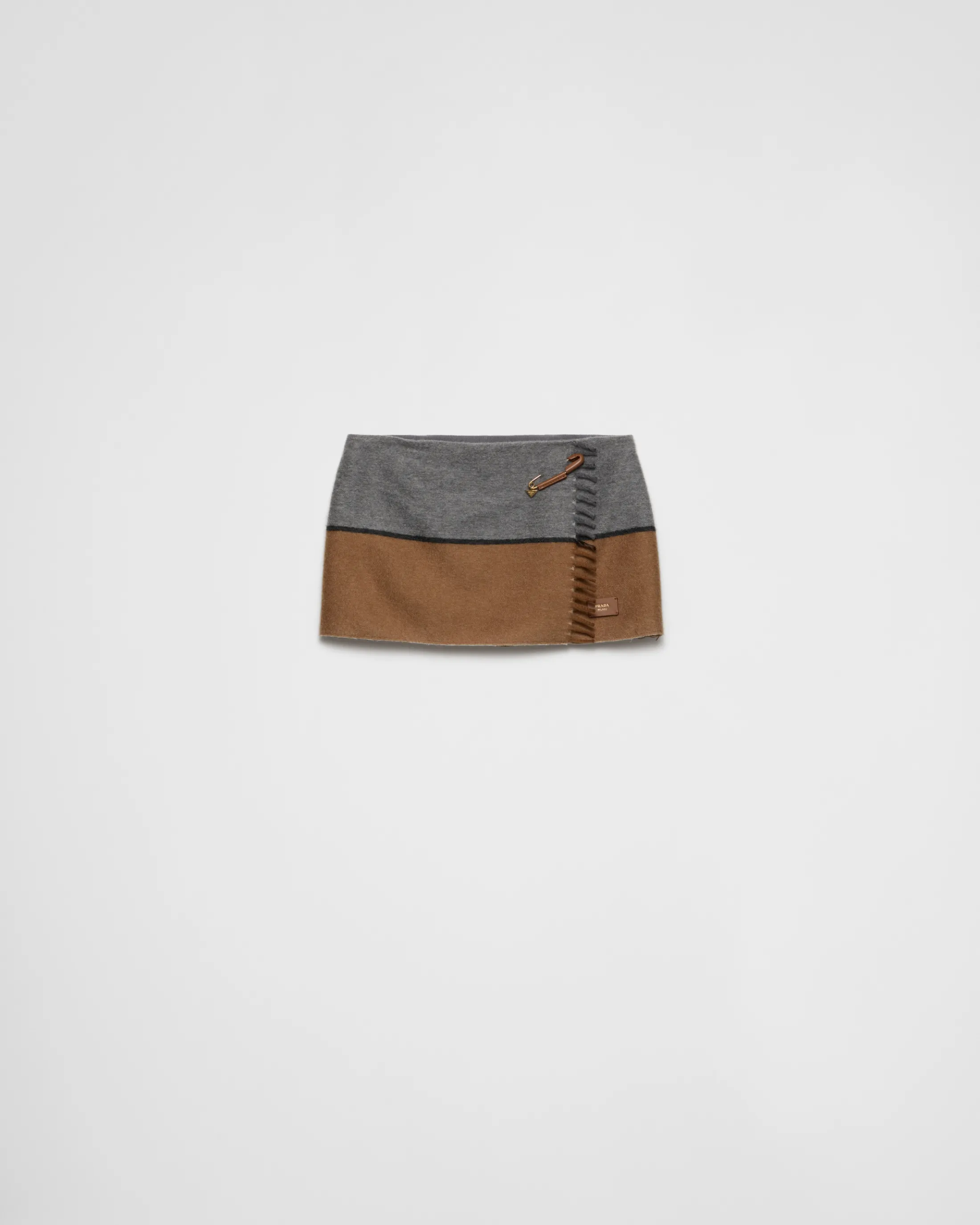 Prada Cashmere miniskirt Grey Flash Sale