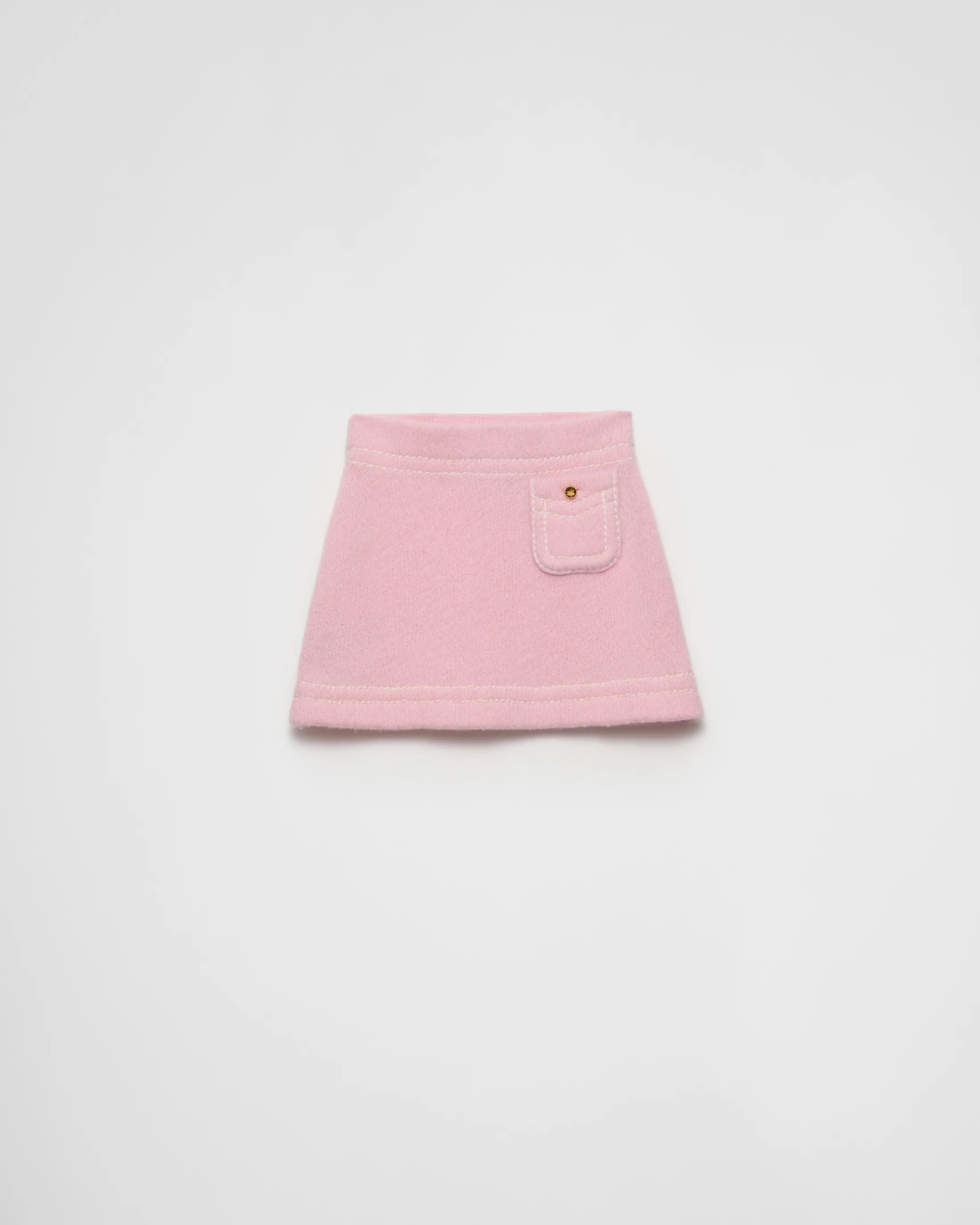 Prada Cashmere miniskirt Pink New