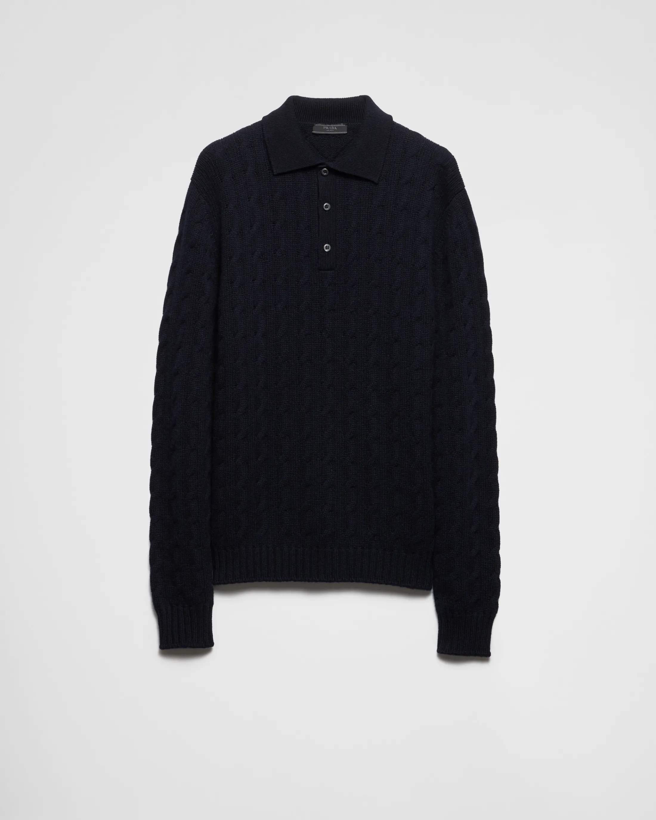 Prada Cashmere polo shirt Navy Sale