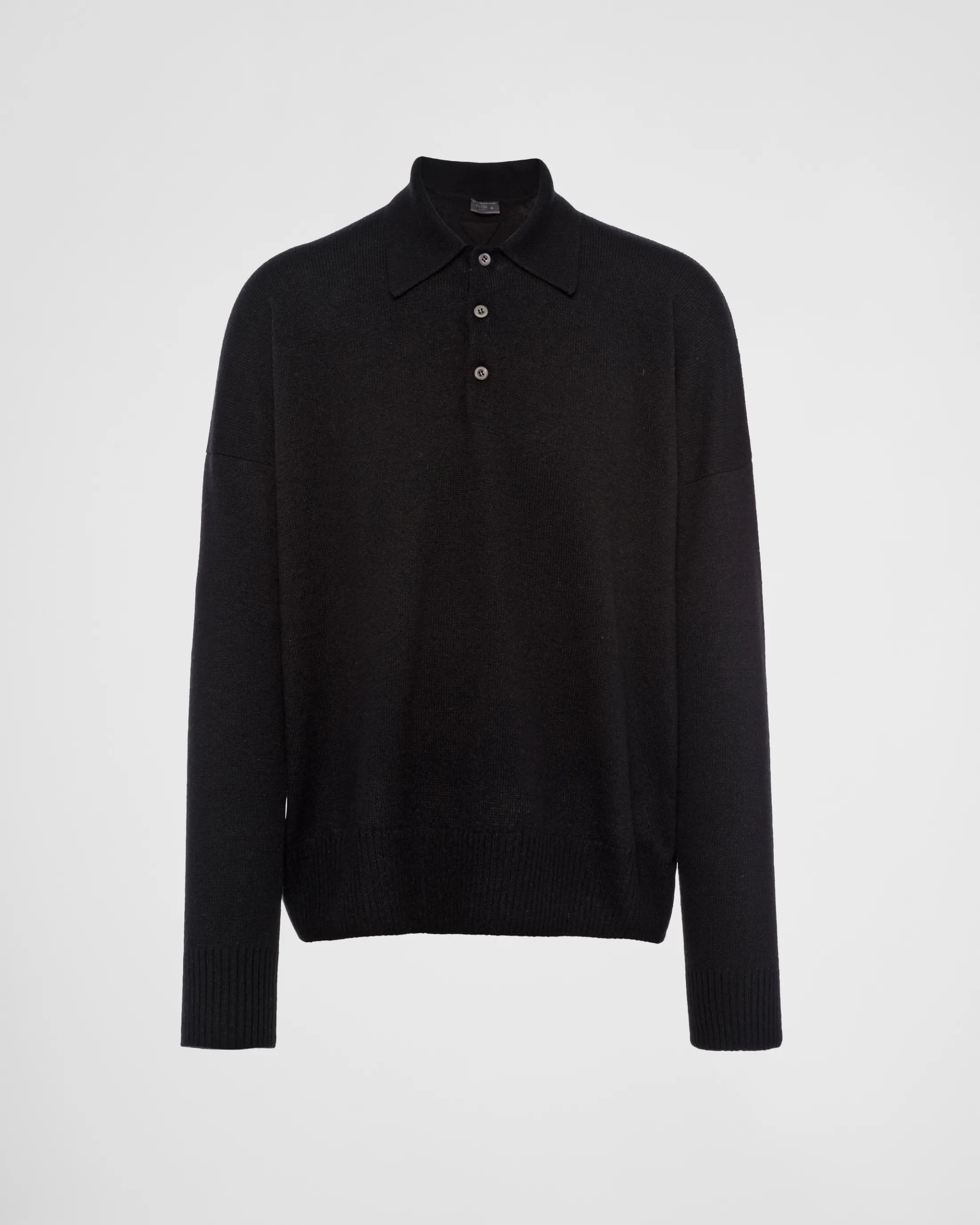 Prada Cashmere polo shirt Black Outlet