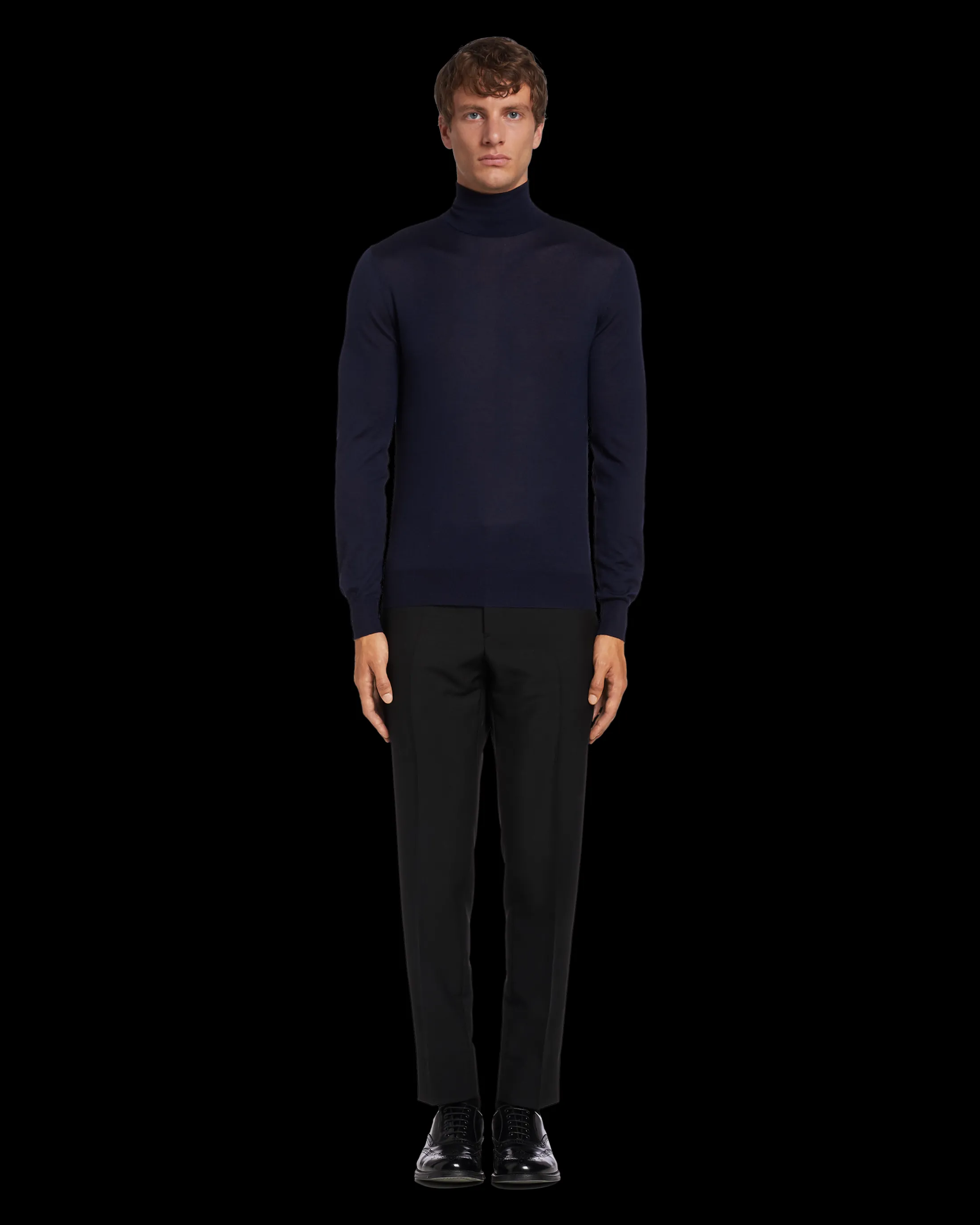 Prada Cashmere Turtleneck Navy Cheap