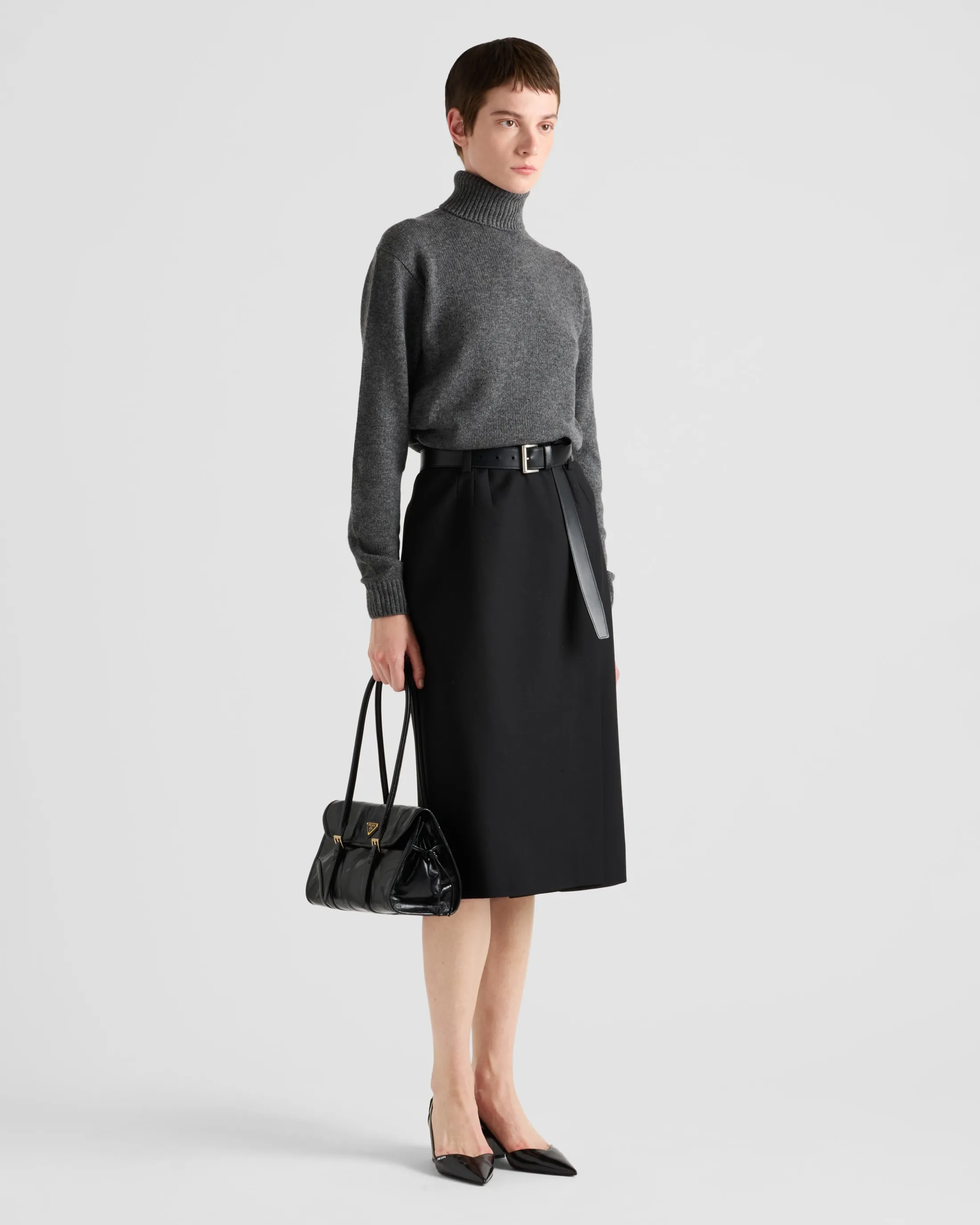 Prada Cashmere turtleneck sweater Slategray Shop