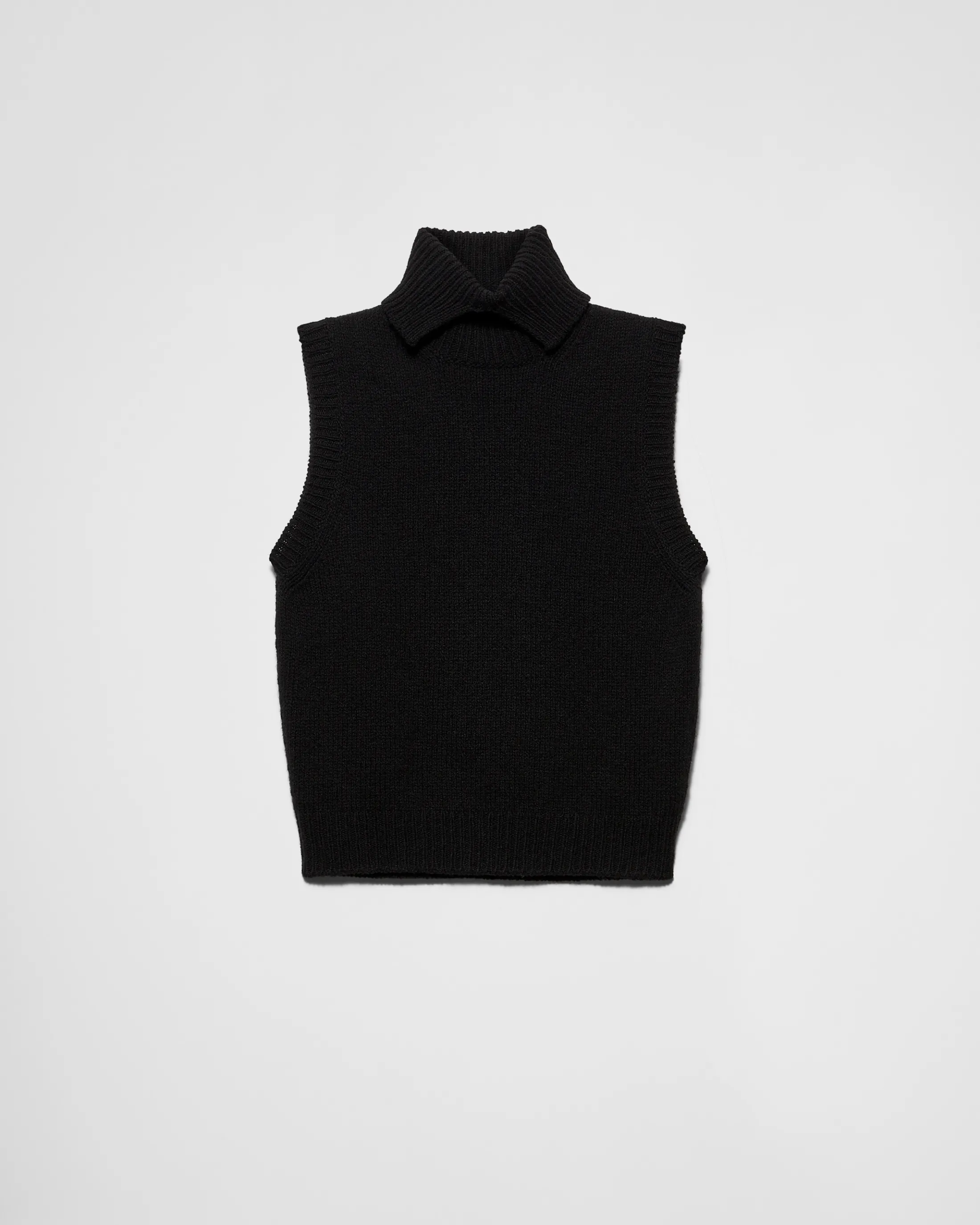 Prada Cashmere turtleneck vest Black Best Sale