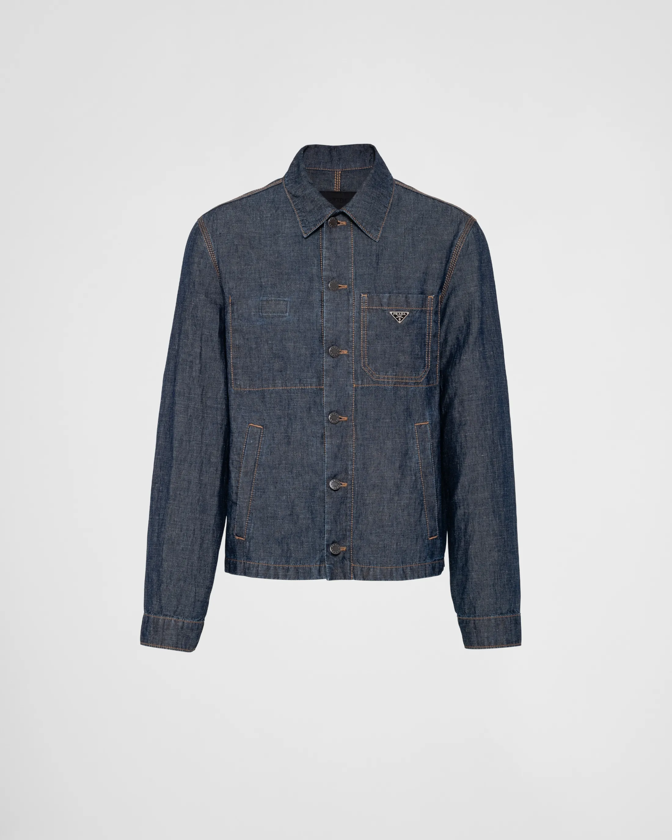 Prada Chambray blouson jacket Navy Best