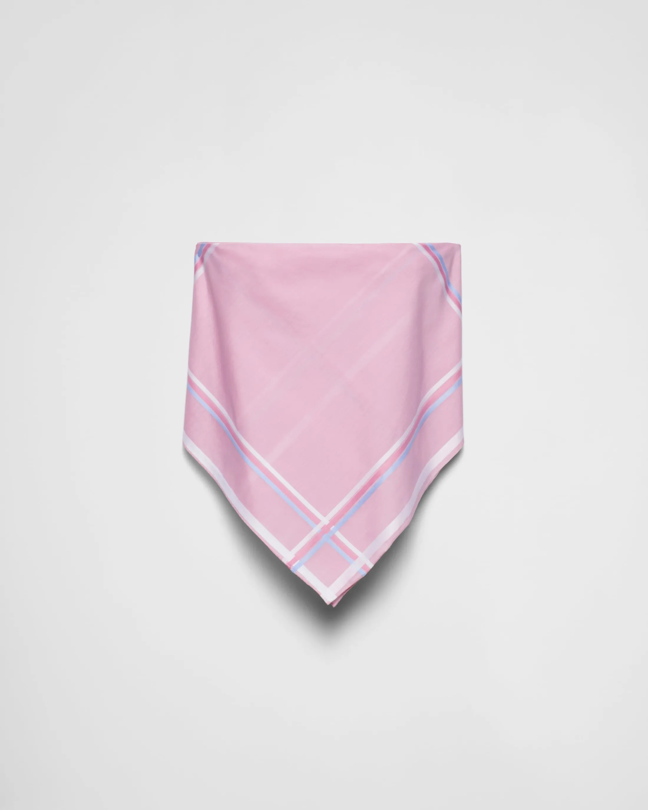 Prada Checked cotton bandana top Pink Clearance