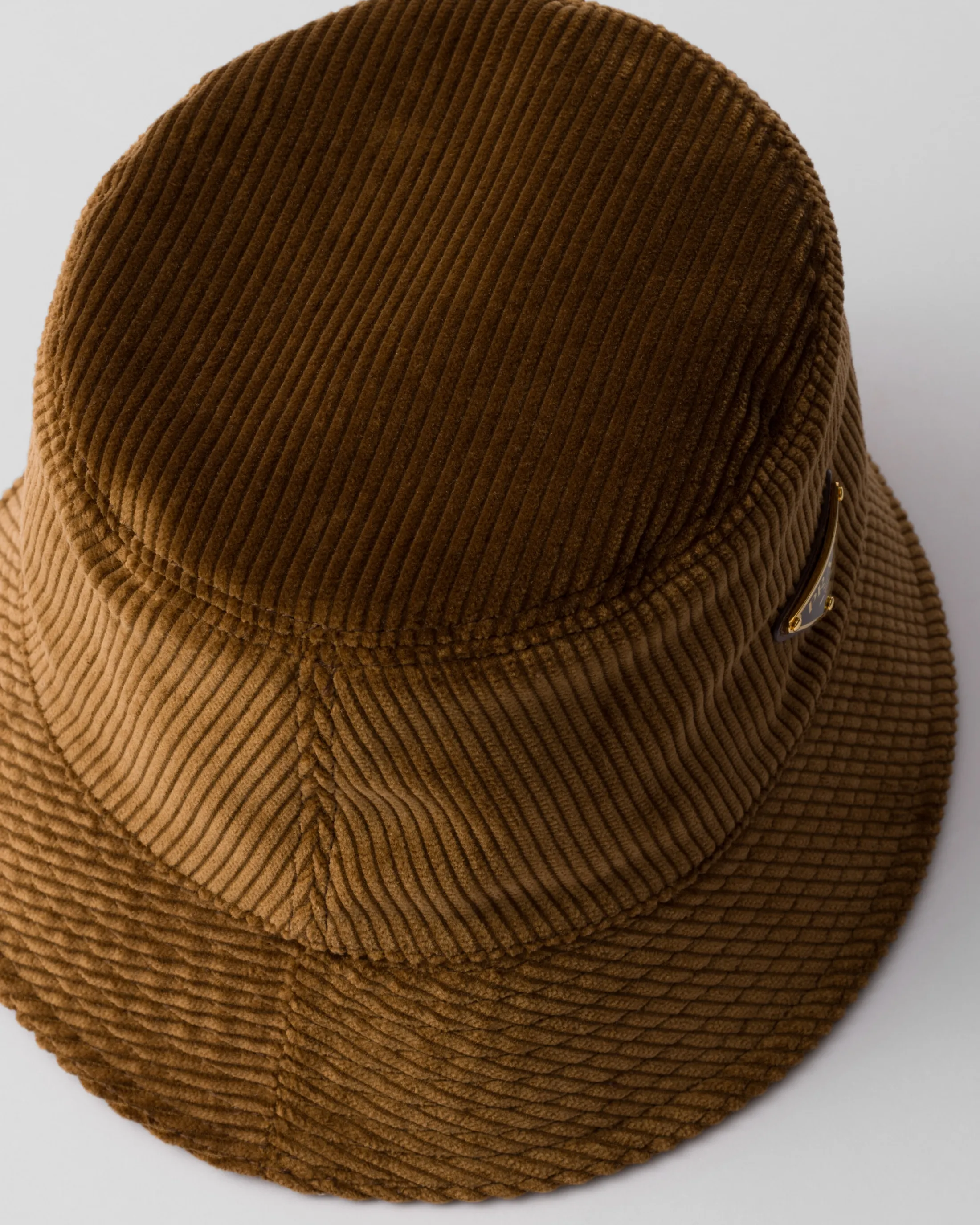 Prada Corduroy bucket hat Tobacco Hot