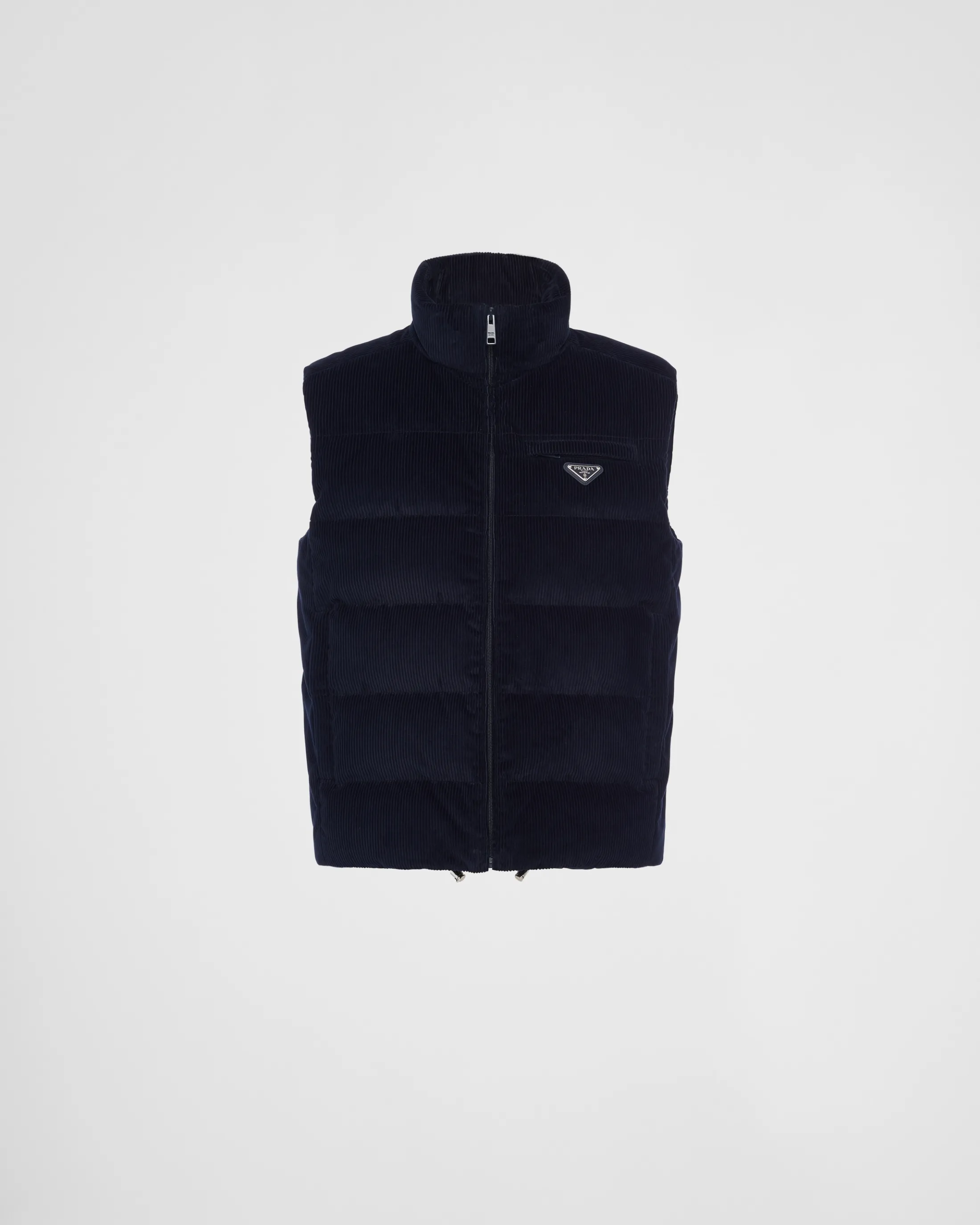 Prada Corduroy down vest Blue Online