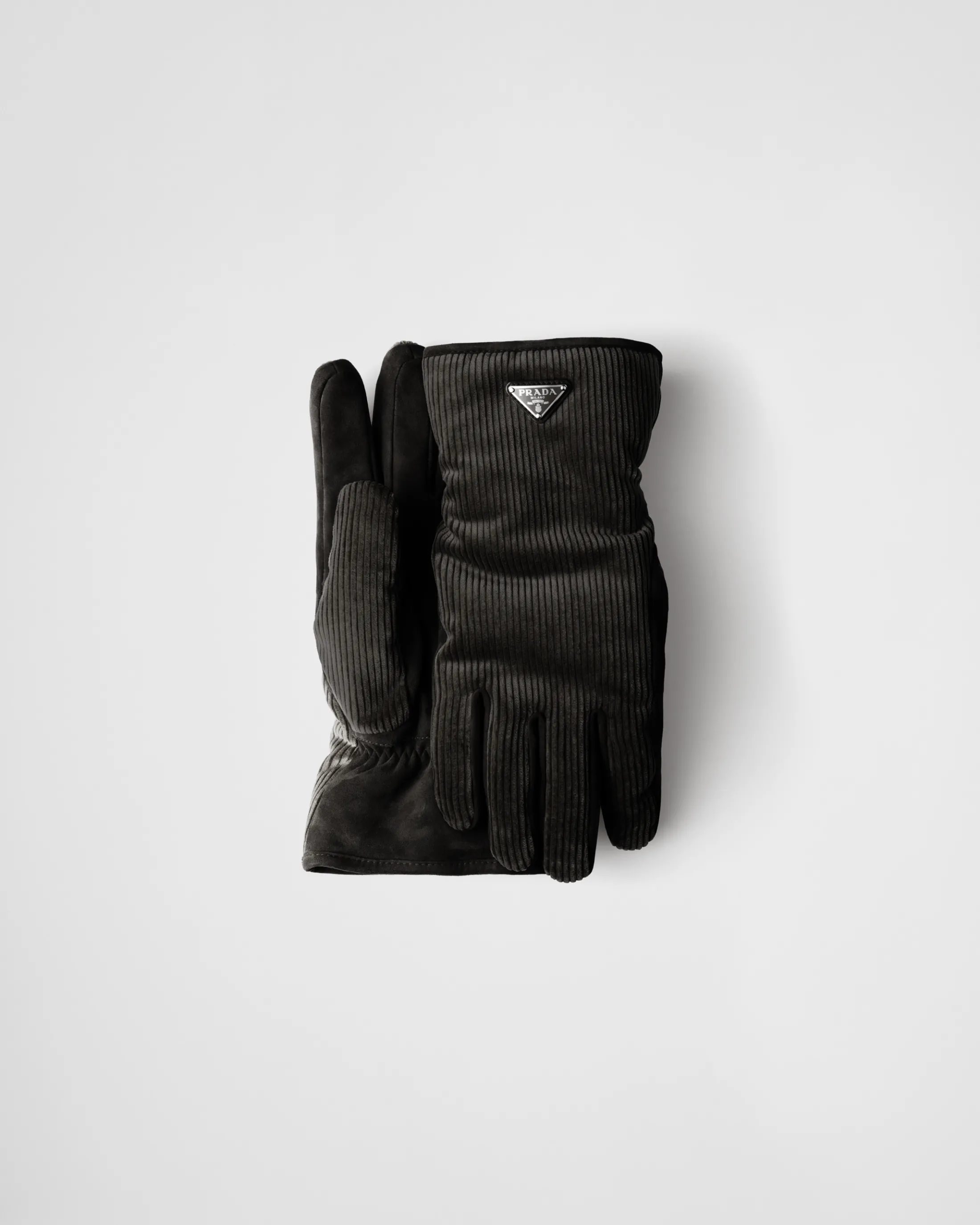 Prada Corduroy gloves Black Discount