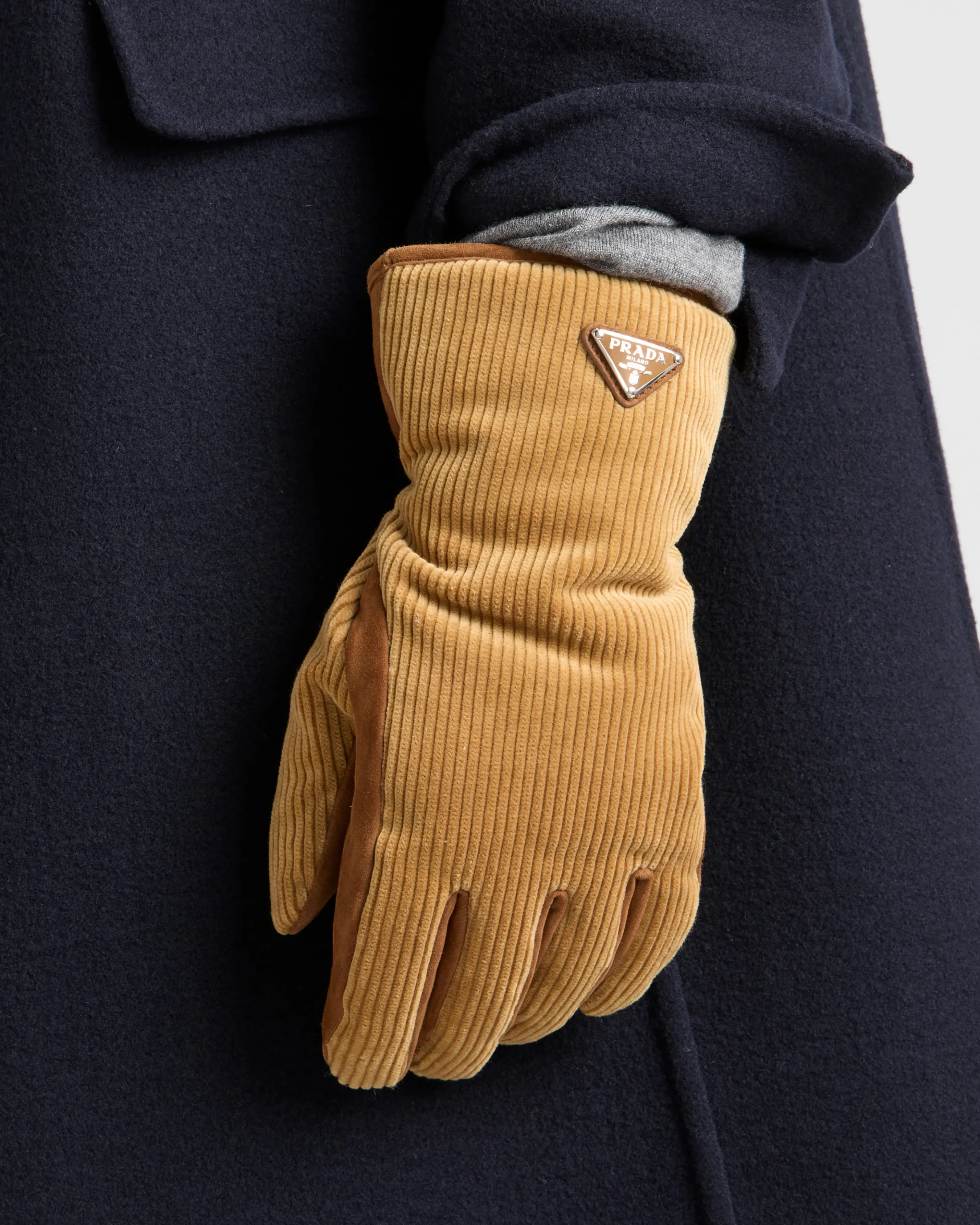 Prada Corduroy gloves Barley Cheap