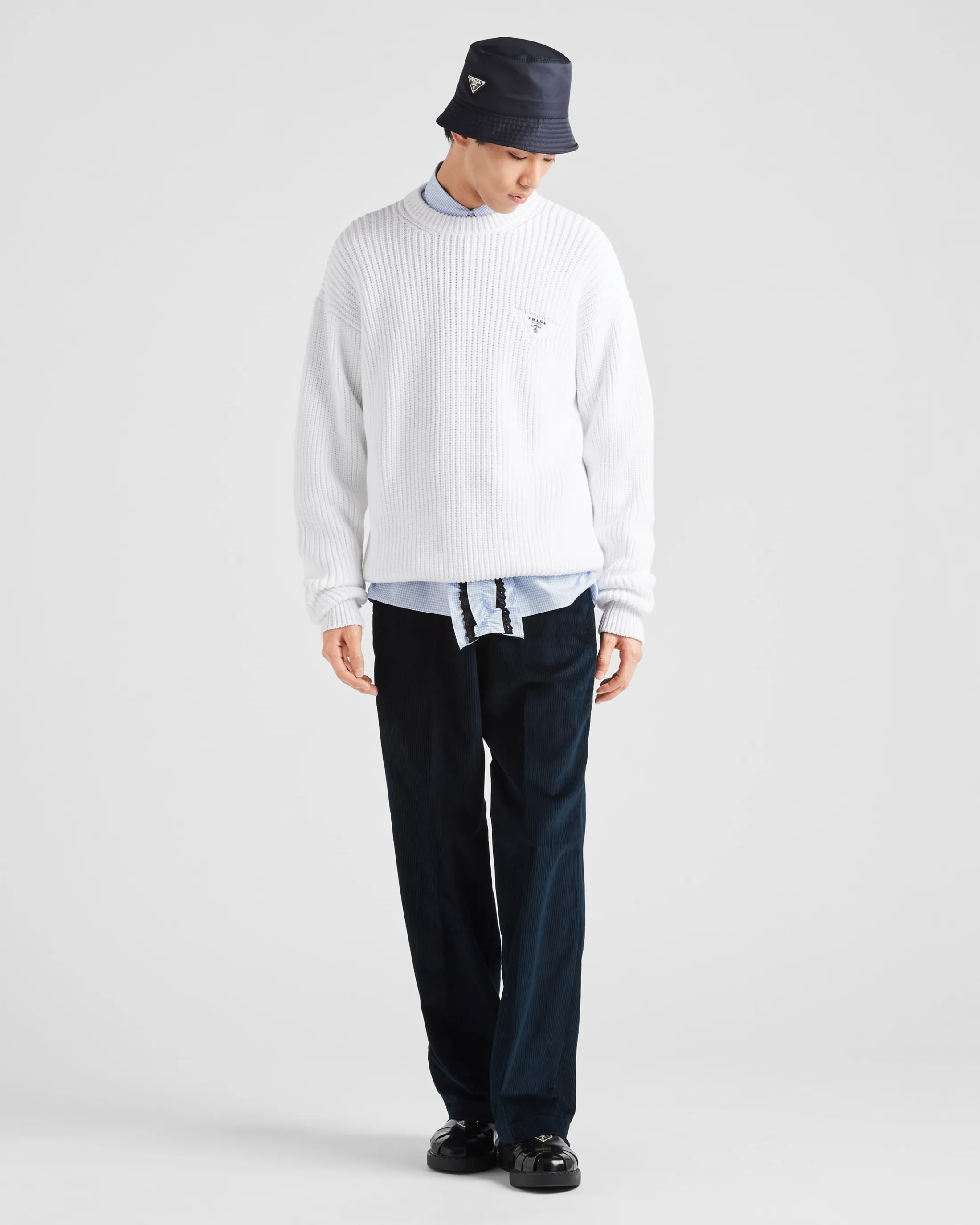 Prada Corduroy pants Blue Online