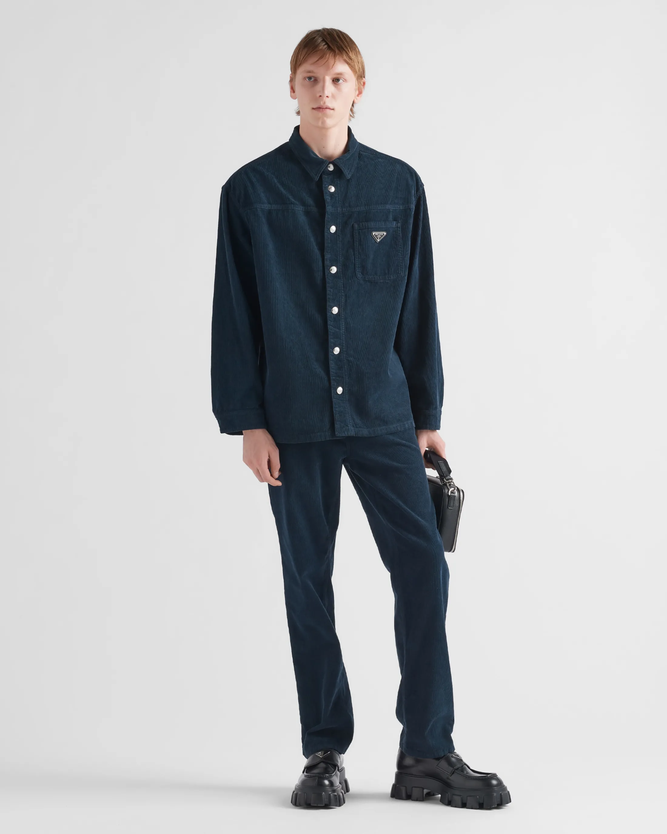 Prada Corduroy shirt Navy Store