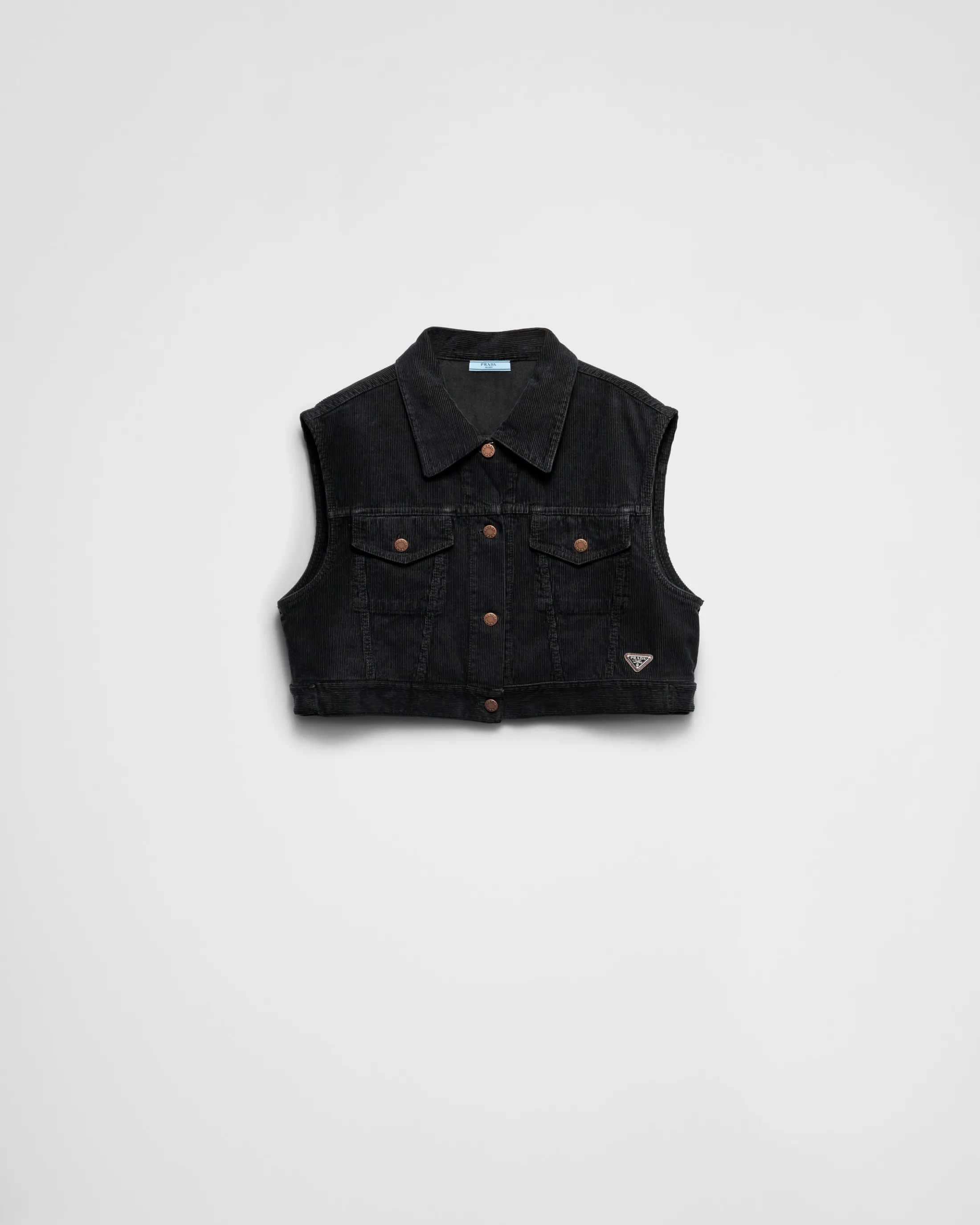 Prada Corduroy vest Black Best Sale