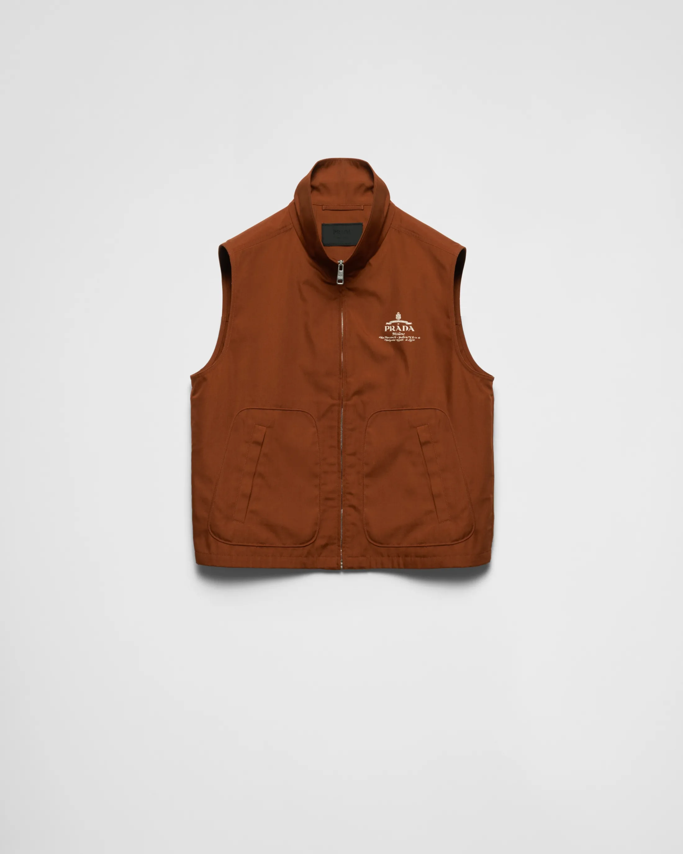 Prada Cotton blend vest Tobacco Store