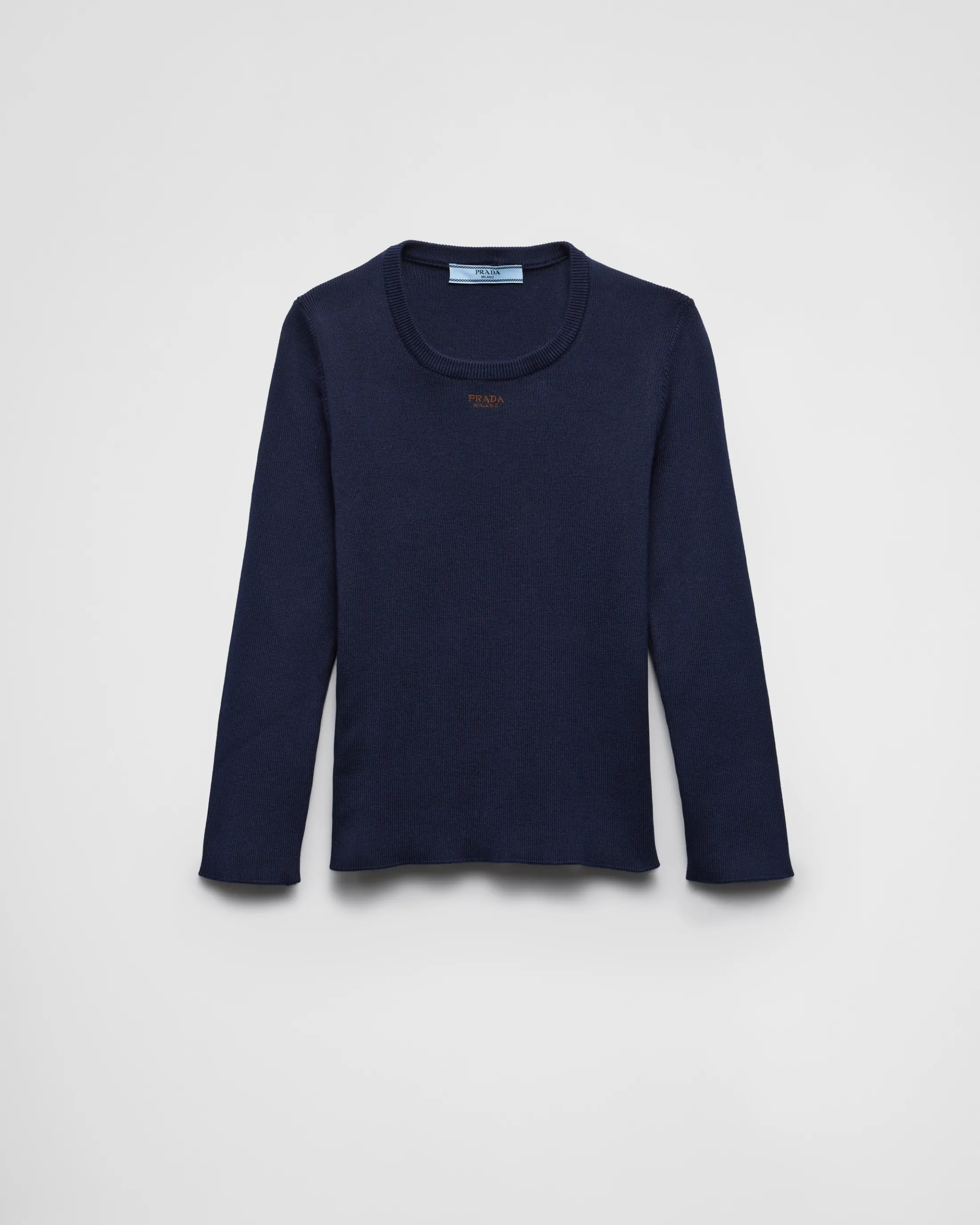 Prada Cotton crew-neck sweater Navy Best