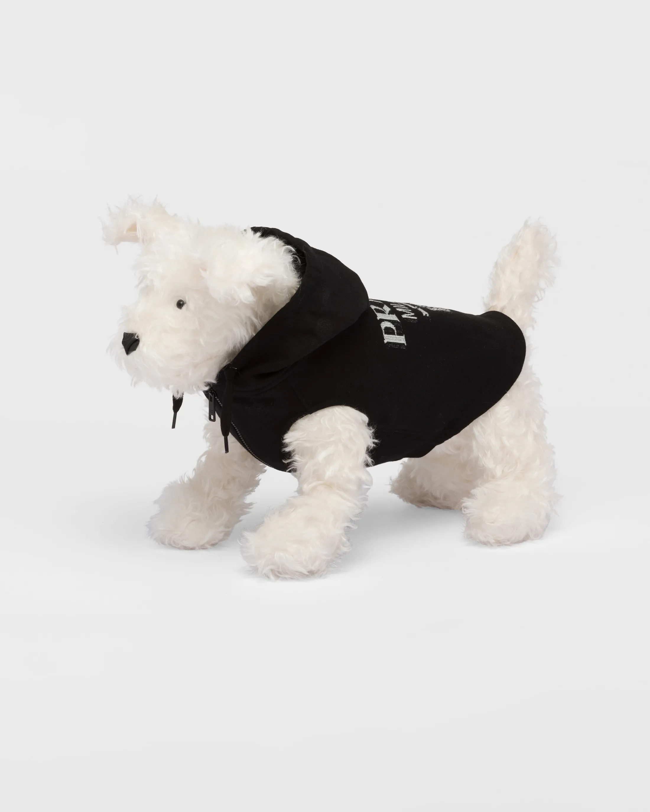 Prada Cotton fleece hoodie for pets Black/white Cheap