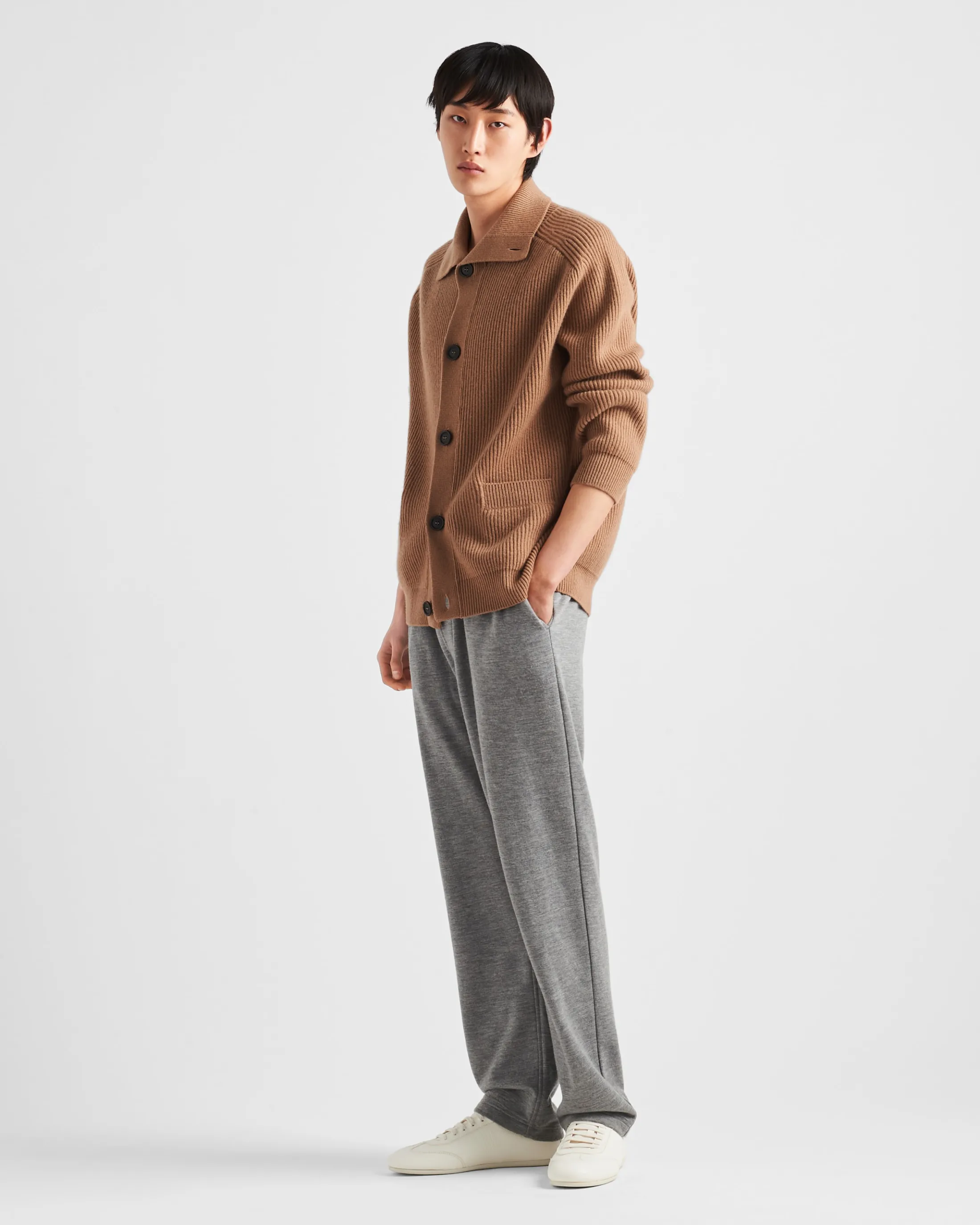 Prada Cotton fleece pants Grey Online