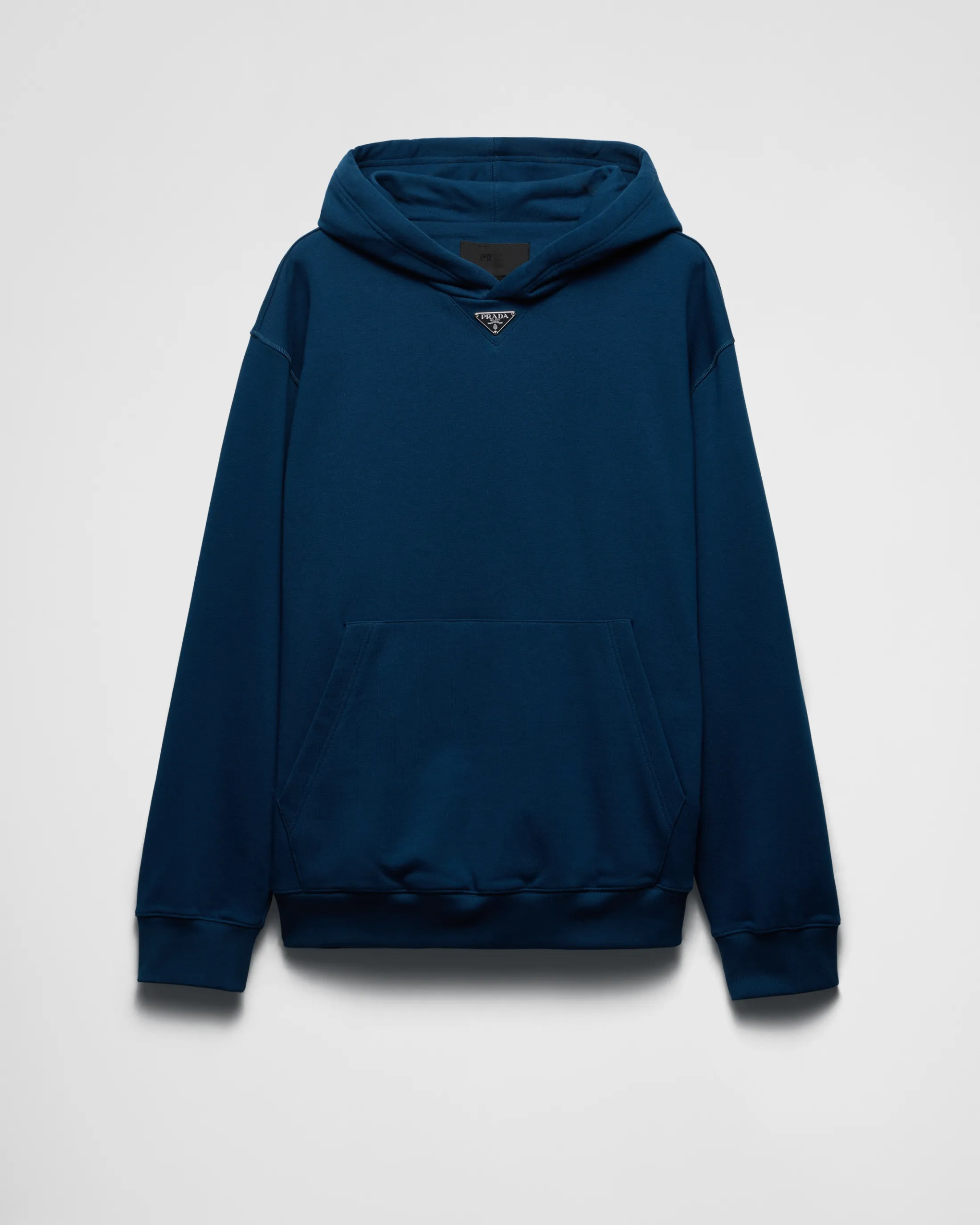 Prada Cotton hoodie Aviatorblue Outlet