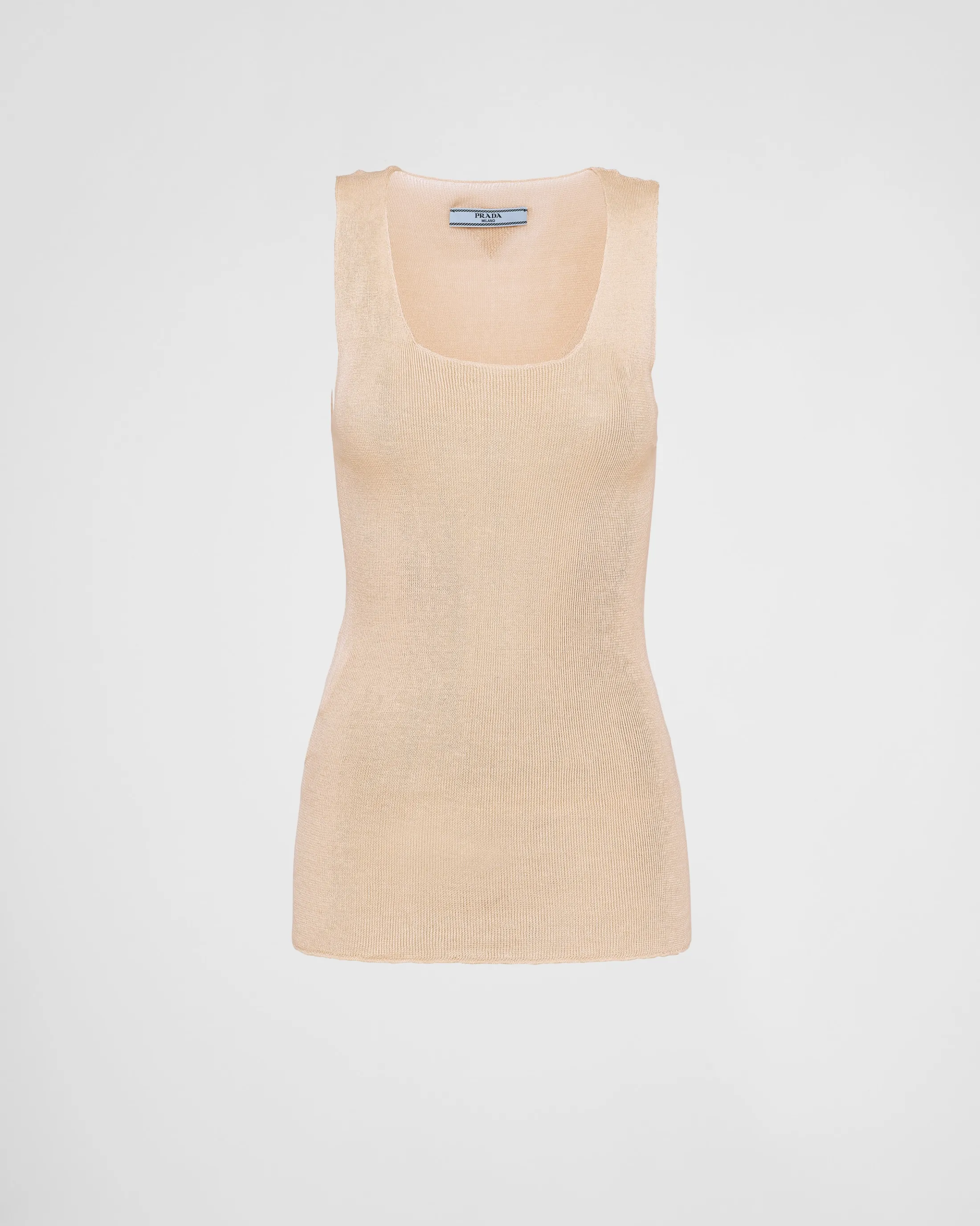 Prada Cotton knit tank top Albinowhite Sale