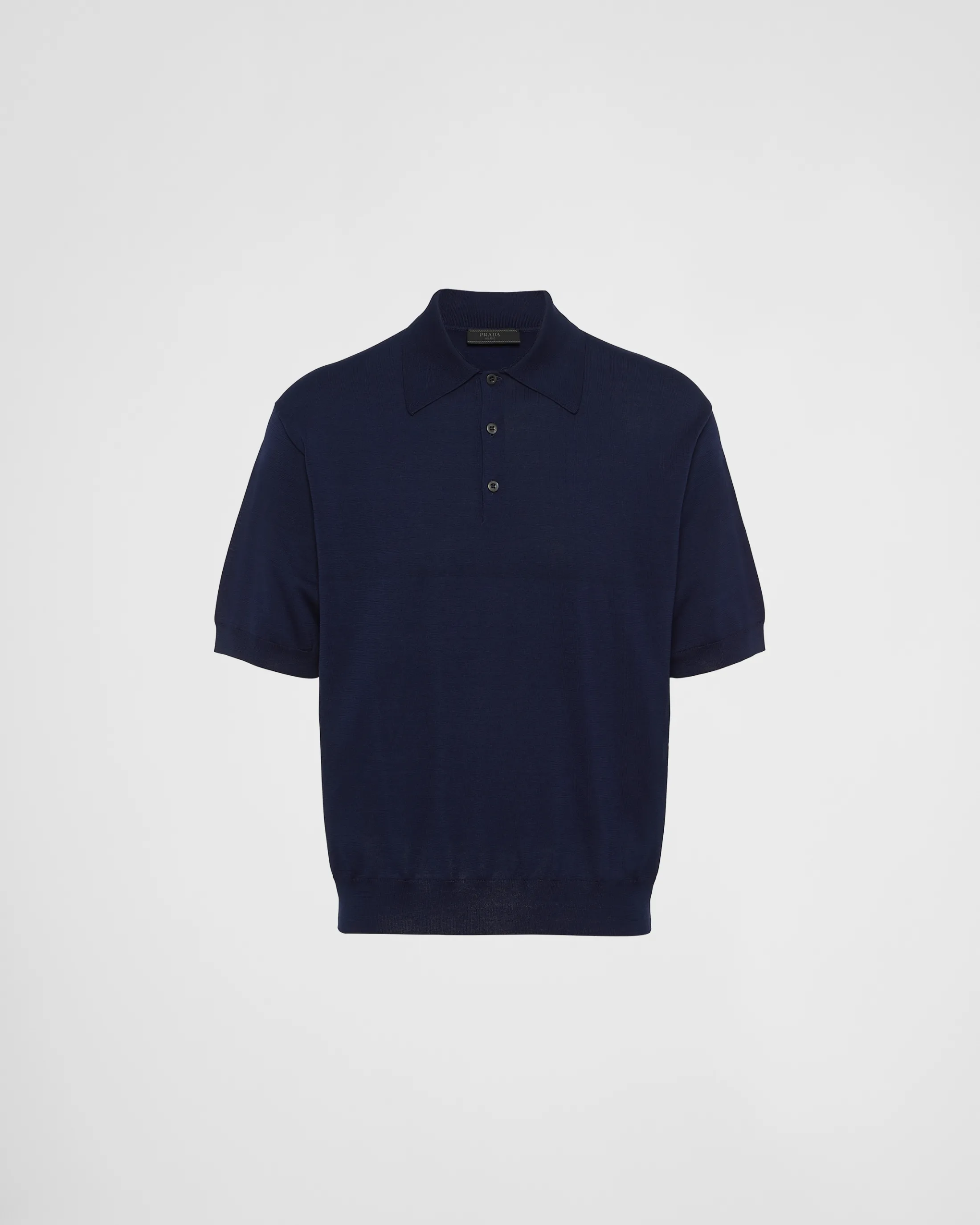 Prada Cotton polo shirt Navy Flash Sale