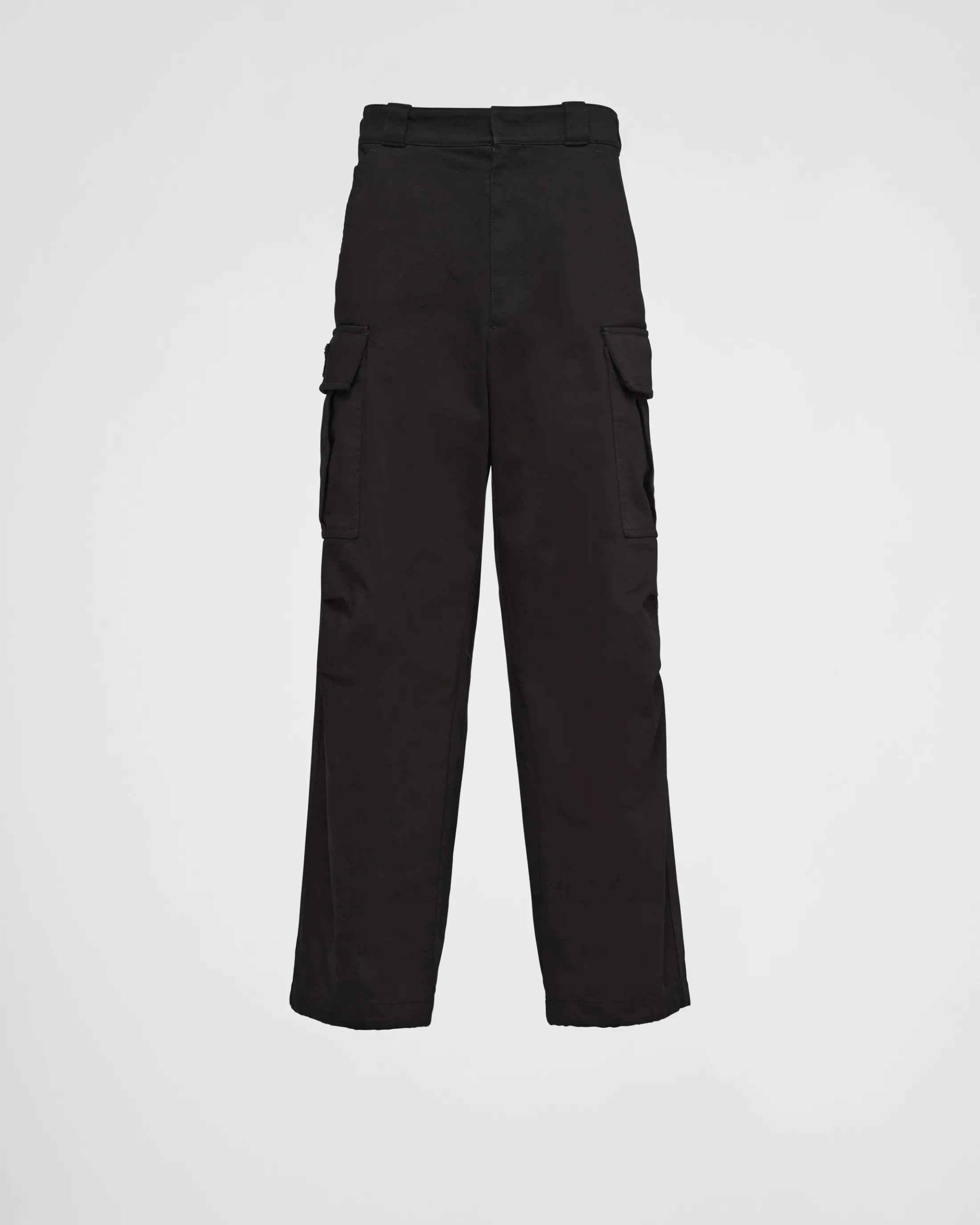 Prada Cotton satin cargo pants Black Best Sale