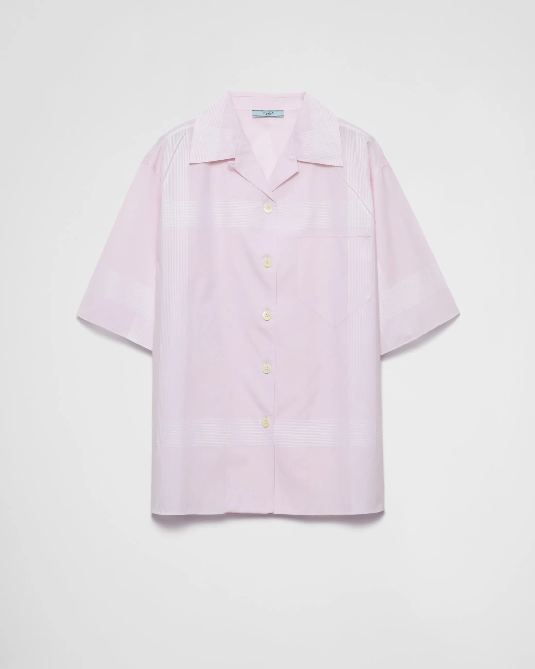 Prada Cotton shirt in a check pattern Alabasterpink Sale