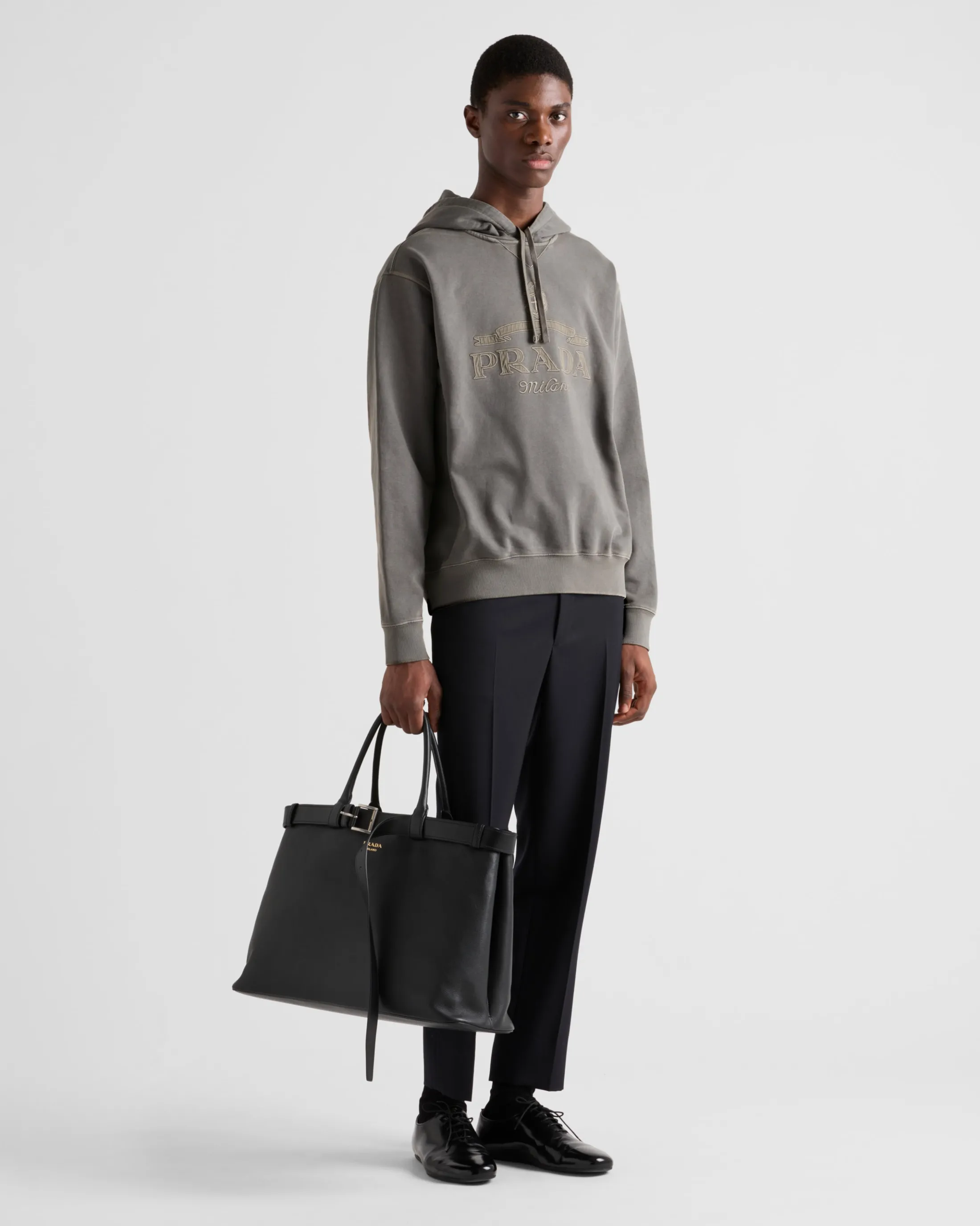 Prada Cotton sweatshirt Irongray Hot