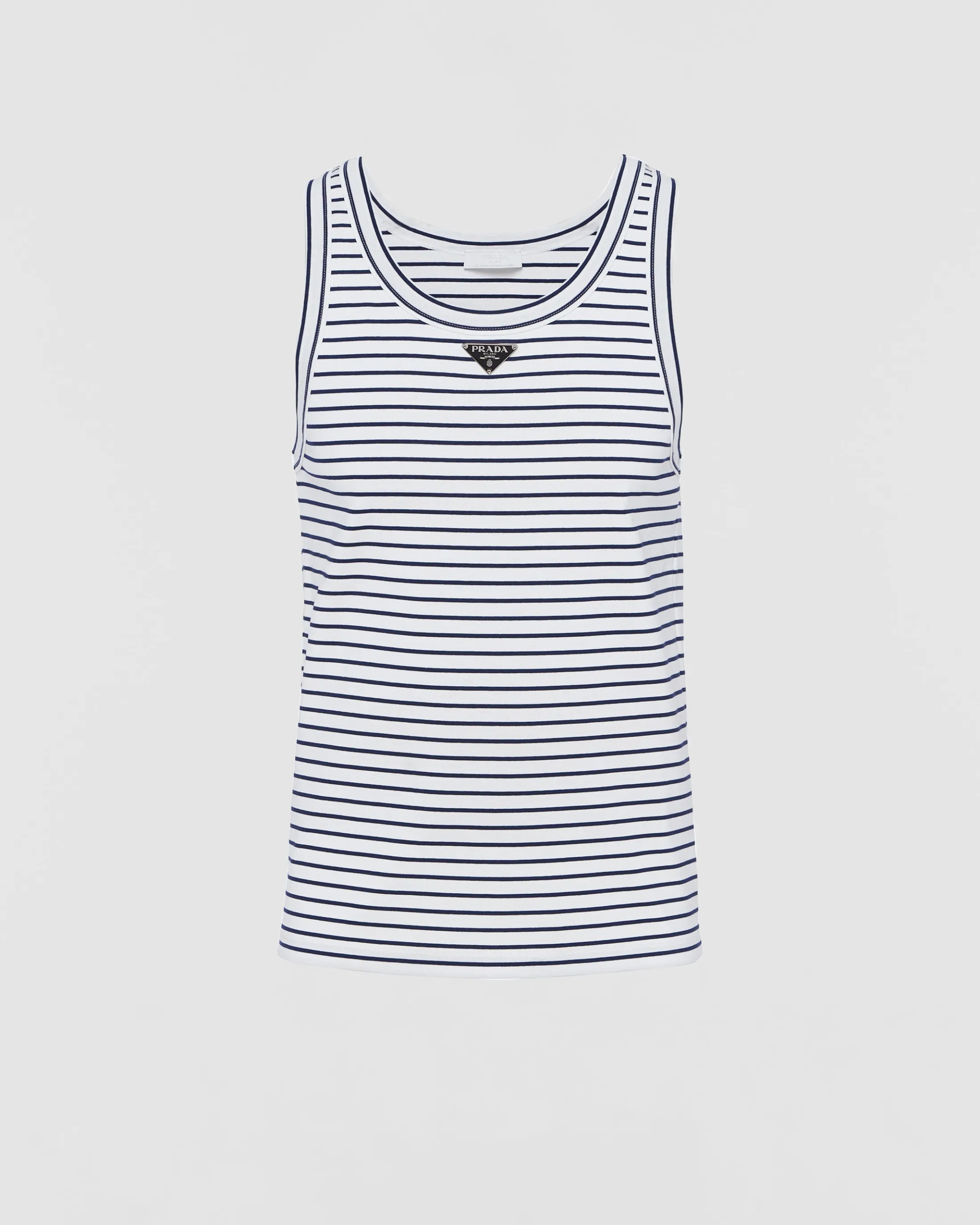 Prada Cotton top White/blue Flash Sale