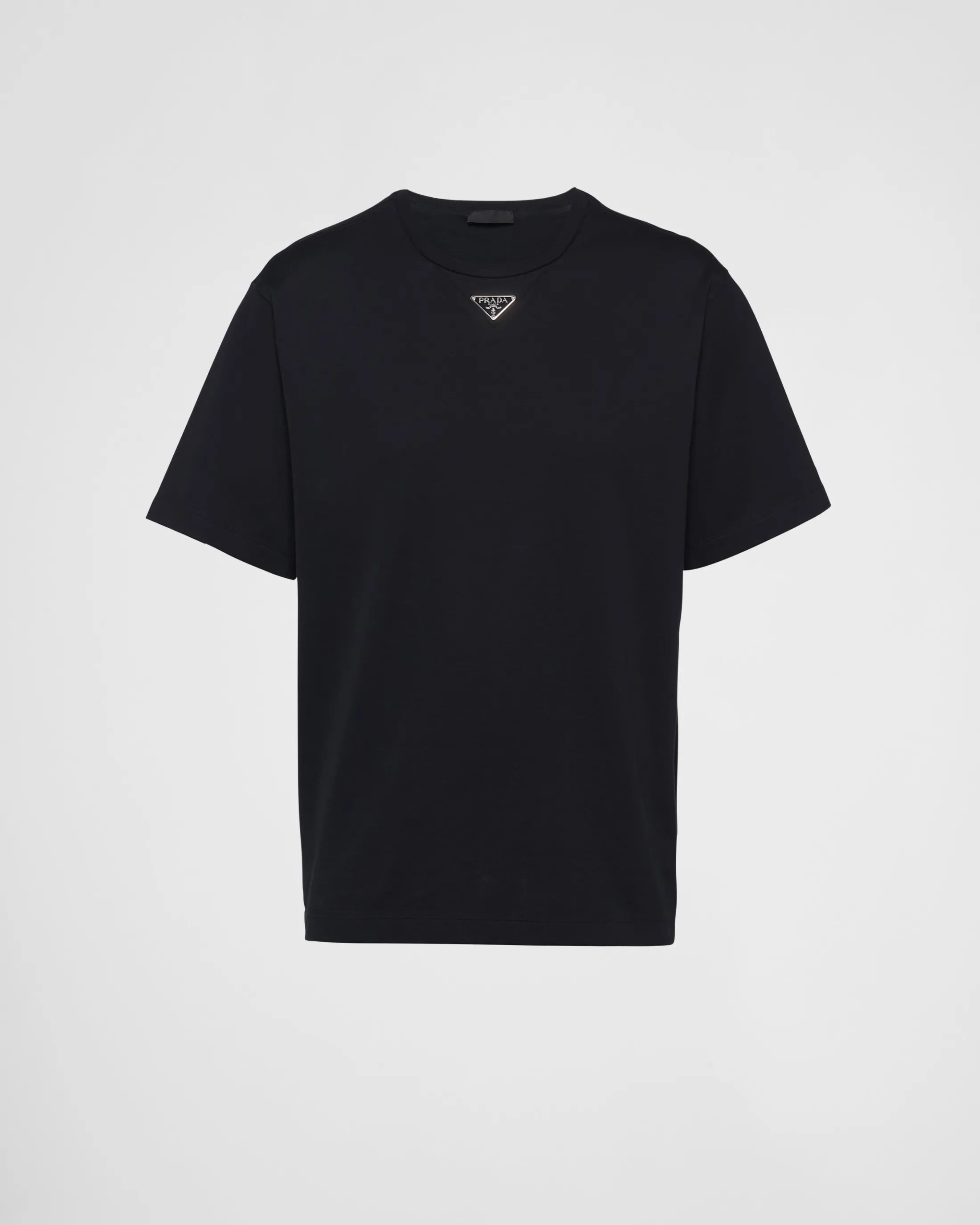 Prada Cotton T-shirt Black Outlet