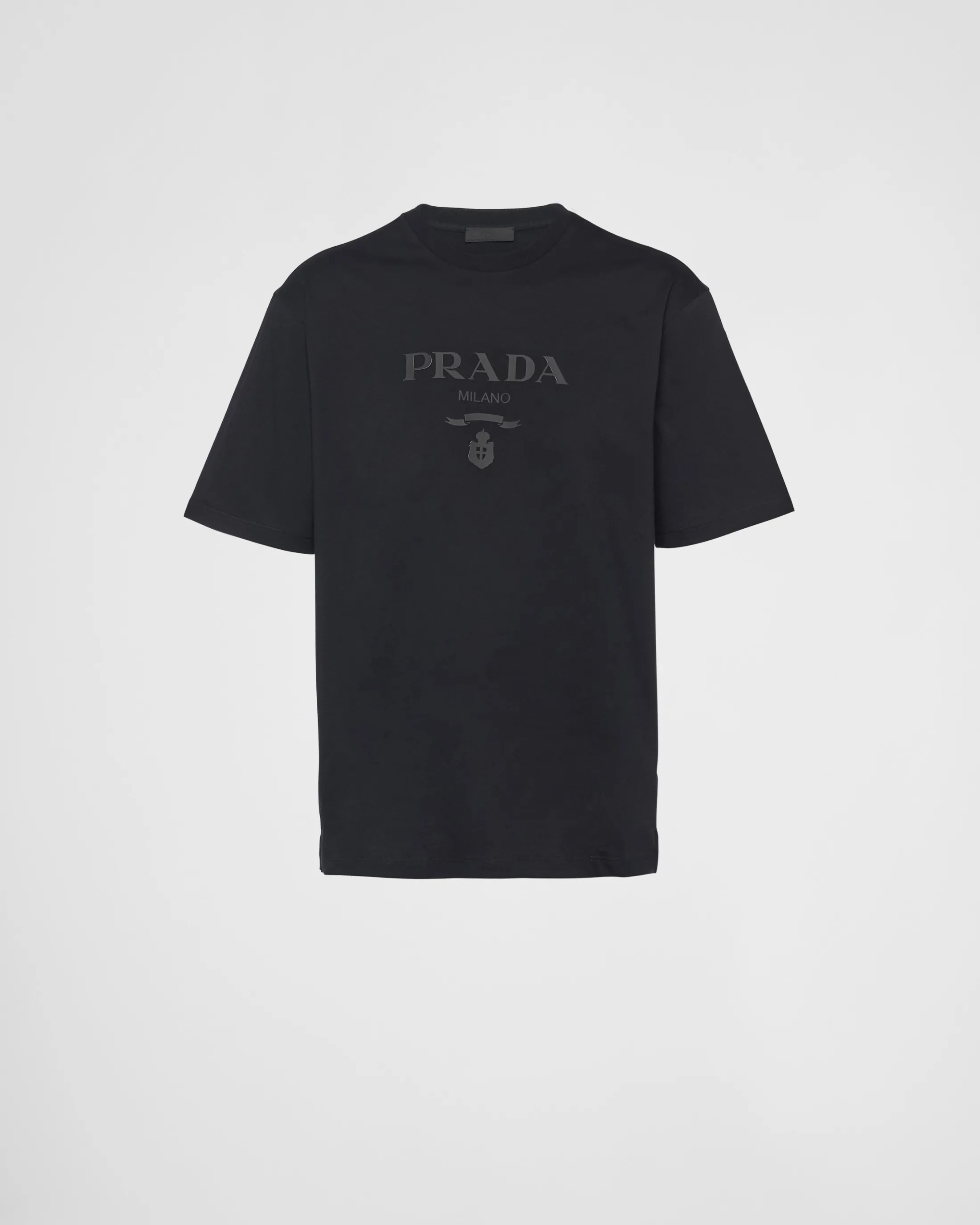 Prada Cotton T-shirt Black Best Sale