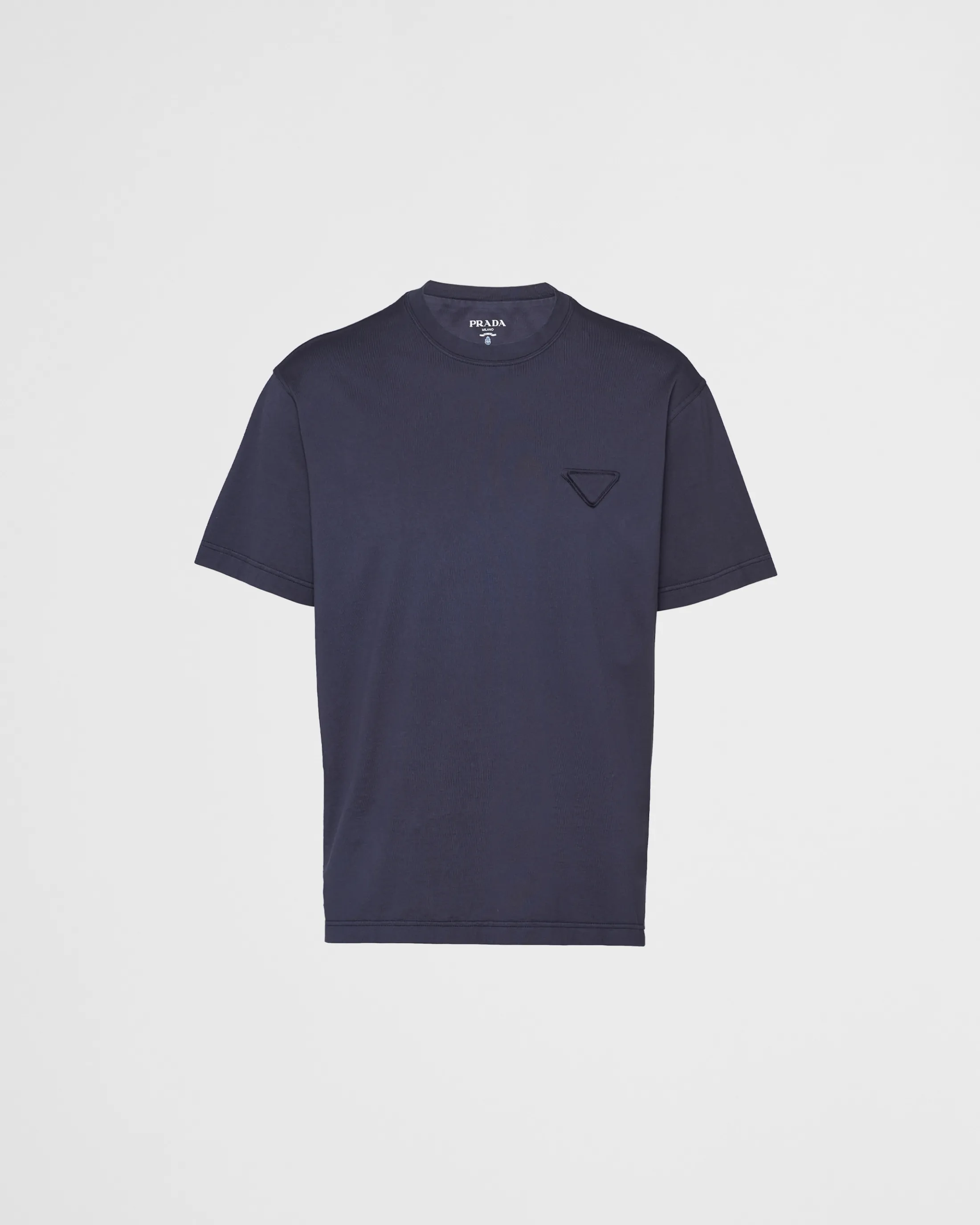 Prada Cotton T-shirt Navy Cheap