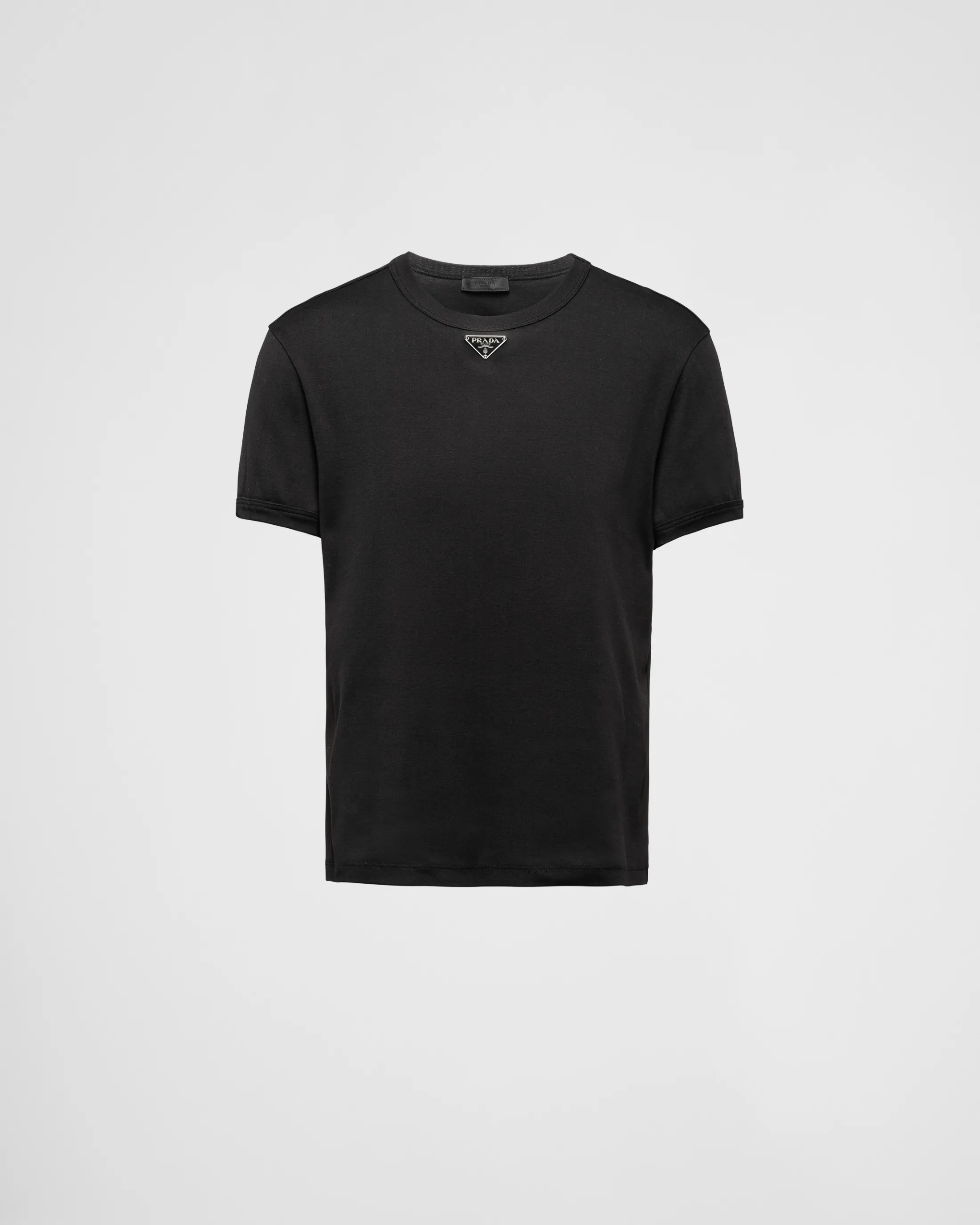 Prada Cotton T-shirt Black Discount