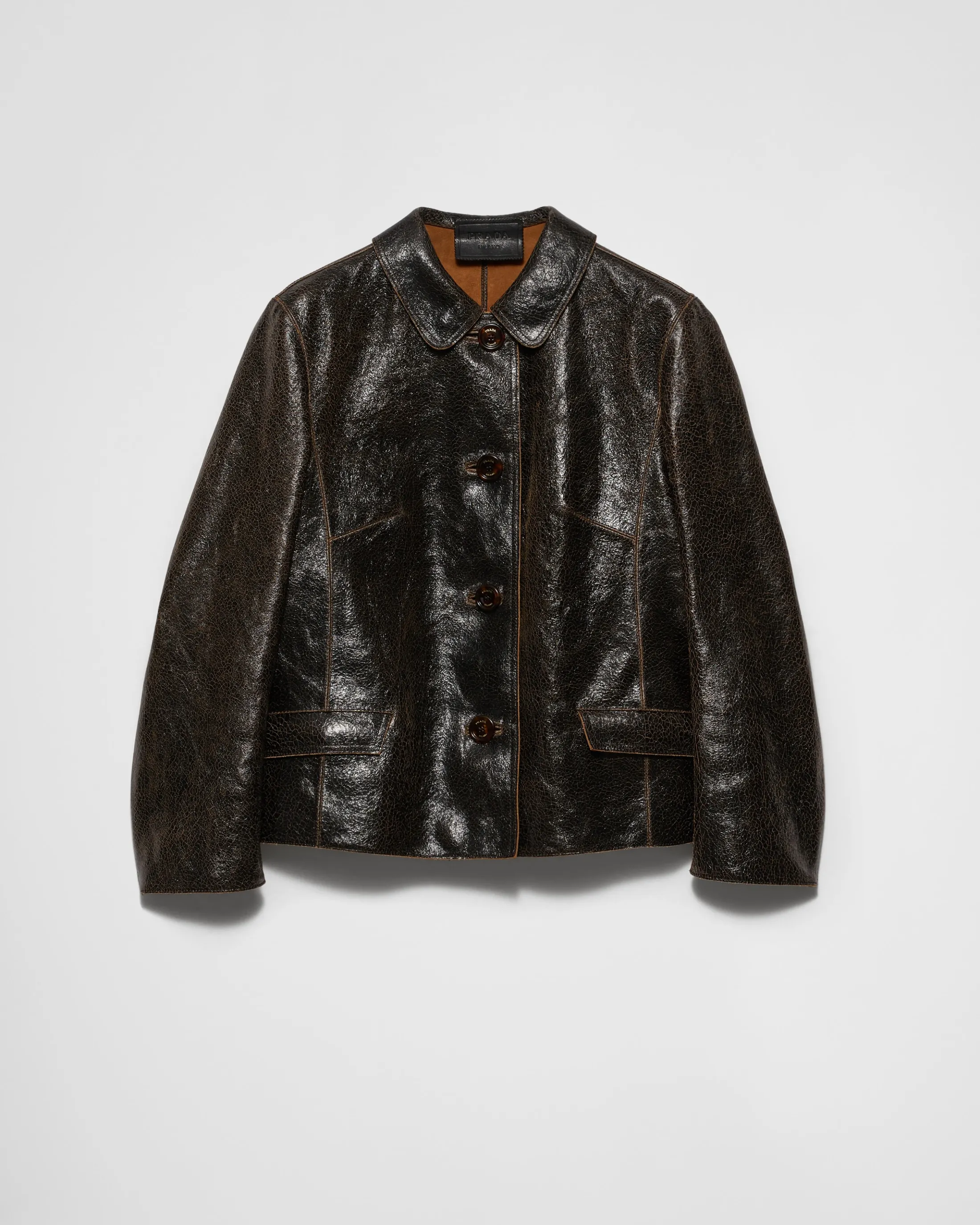 Prada Crackle suede jacket Black Fashion