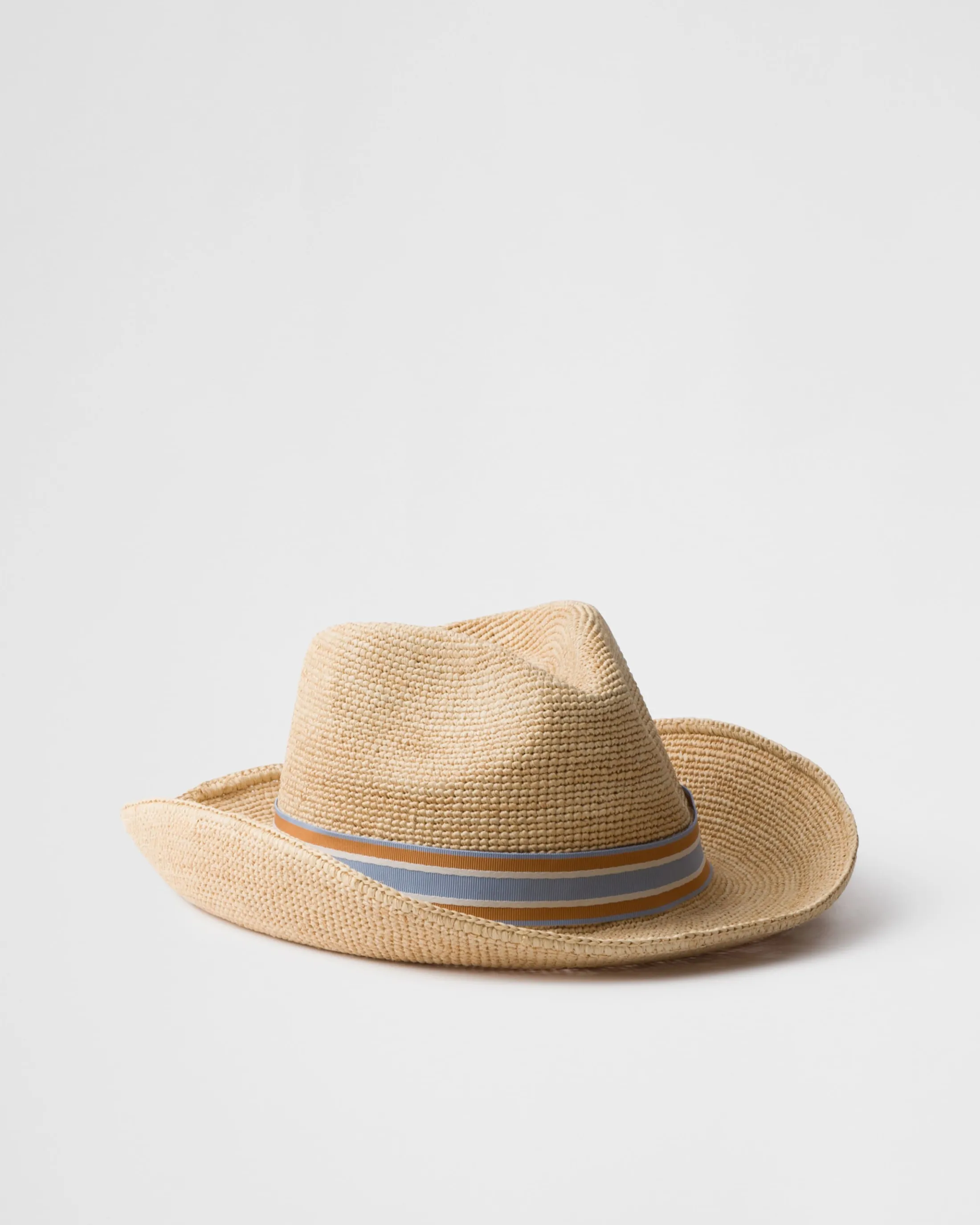 Prada Crochet hat Tan/astralblue Store