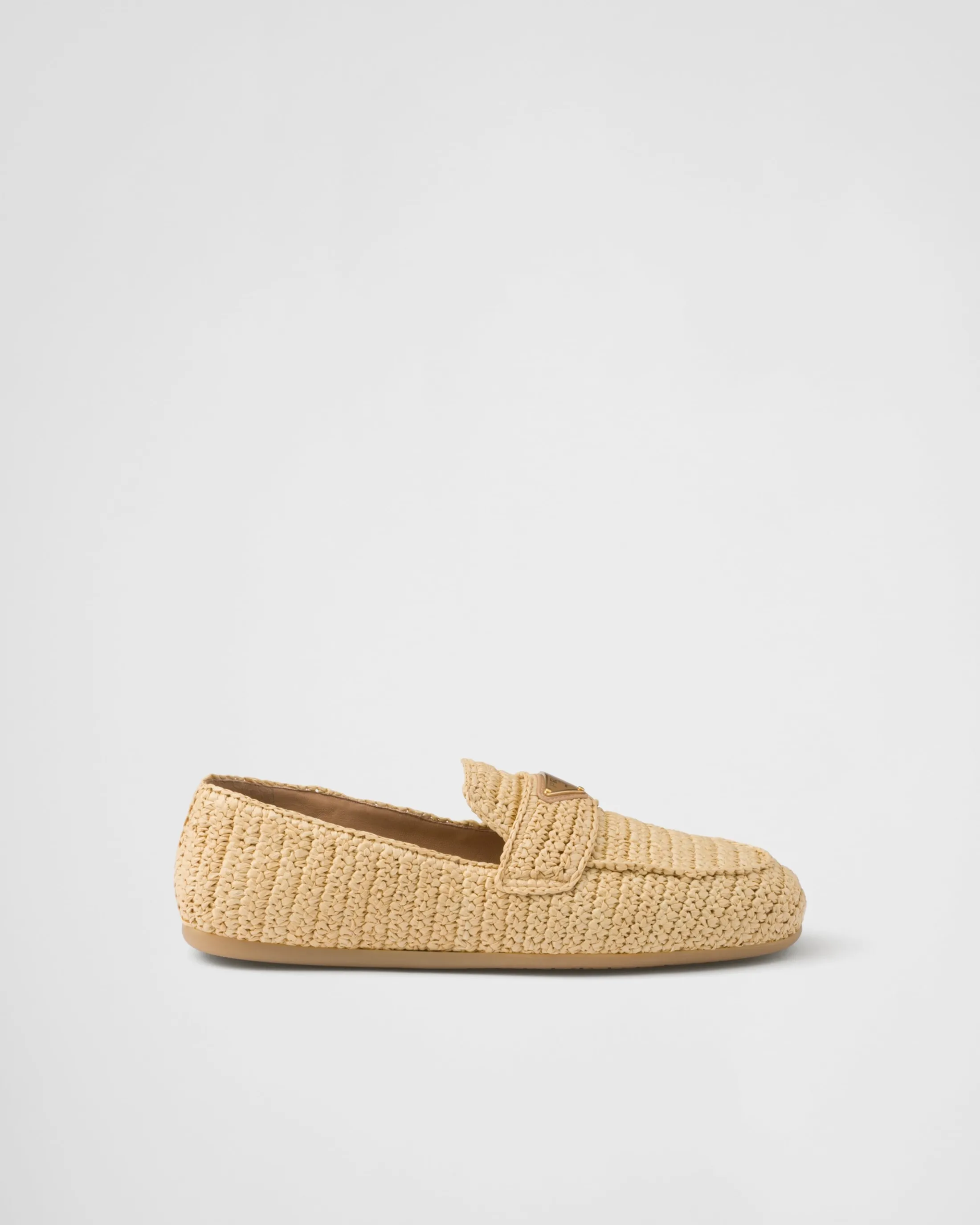 Prada Crochet loafers Natural Flash Sale