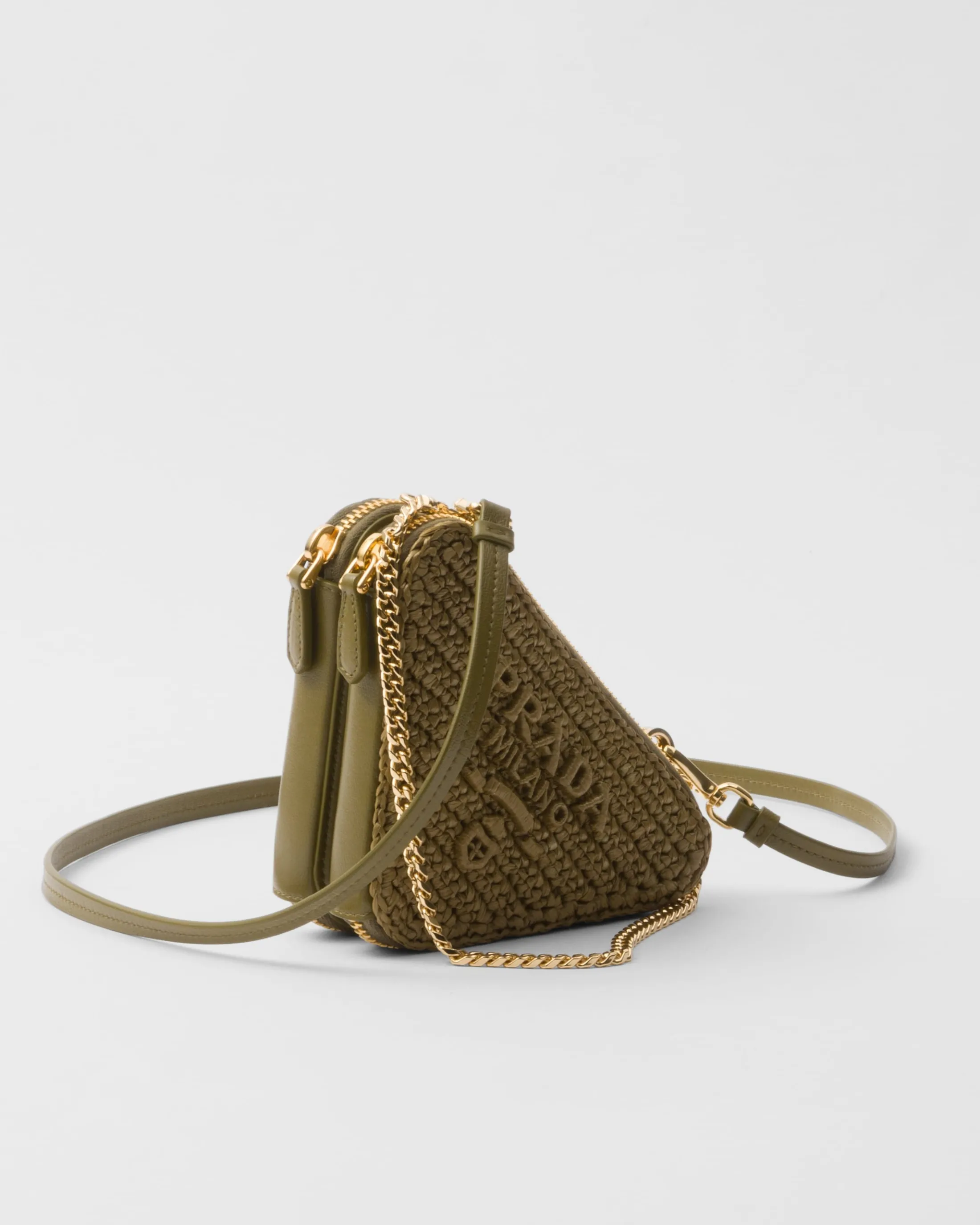 Prada Crochet mini-pouch Olivegreen Hot