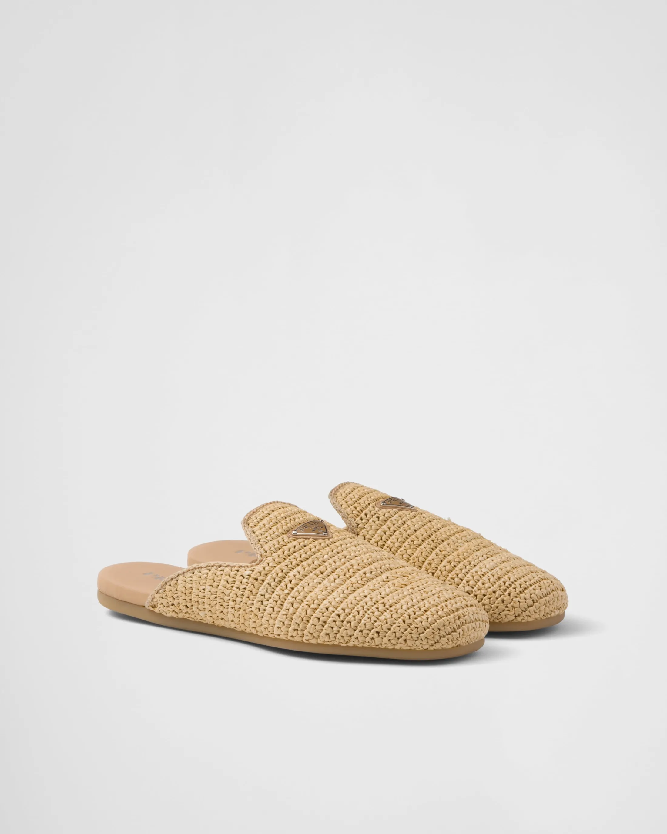 Prada Crochet mules Natural Shop