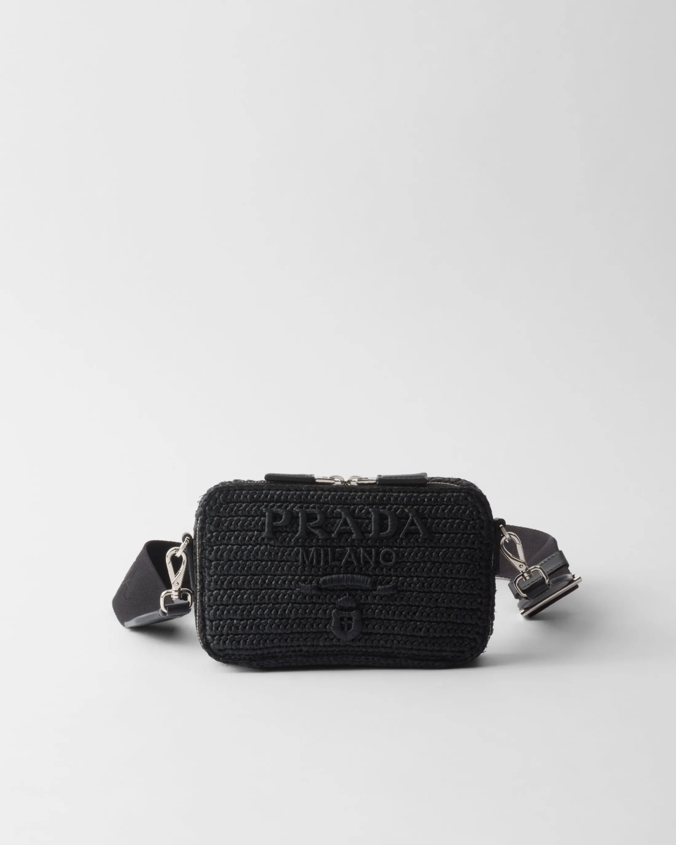 Prada Crochet Brique bag Black Discount