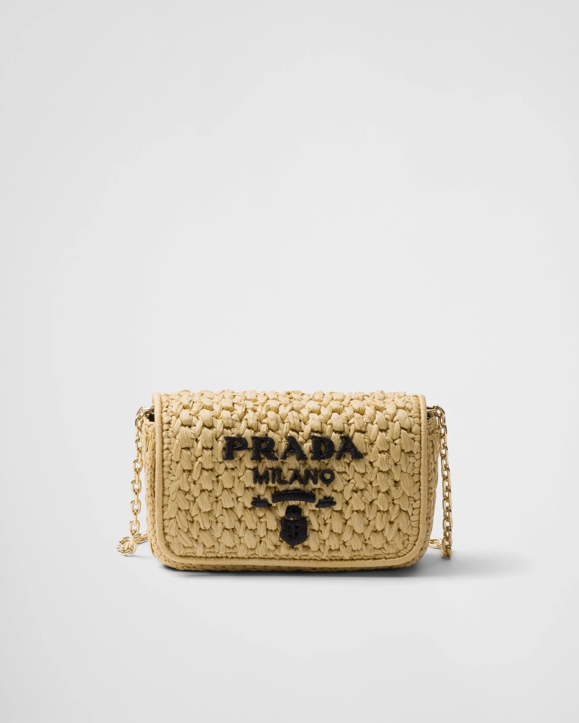 Prada Crochet shoulder bag Tan/black Best