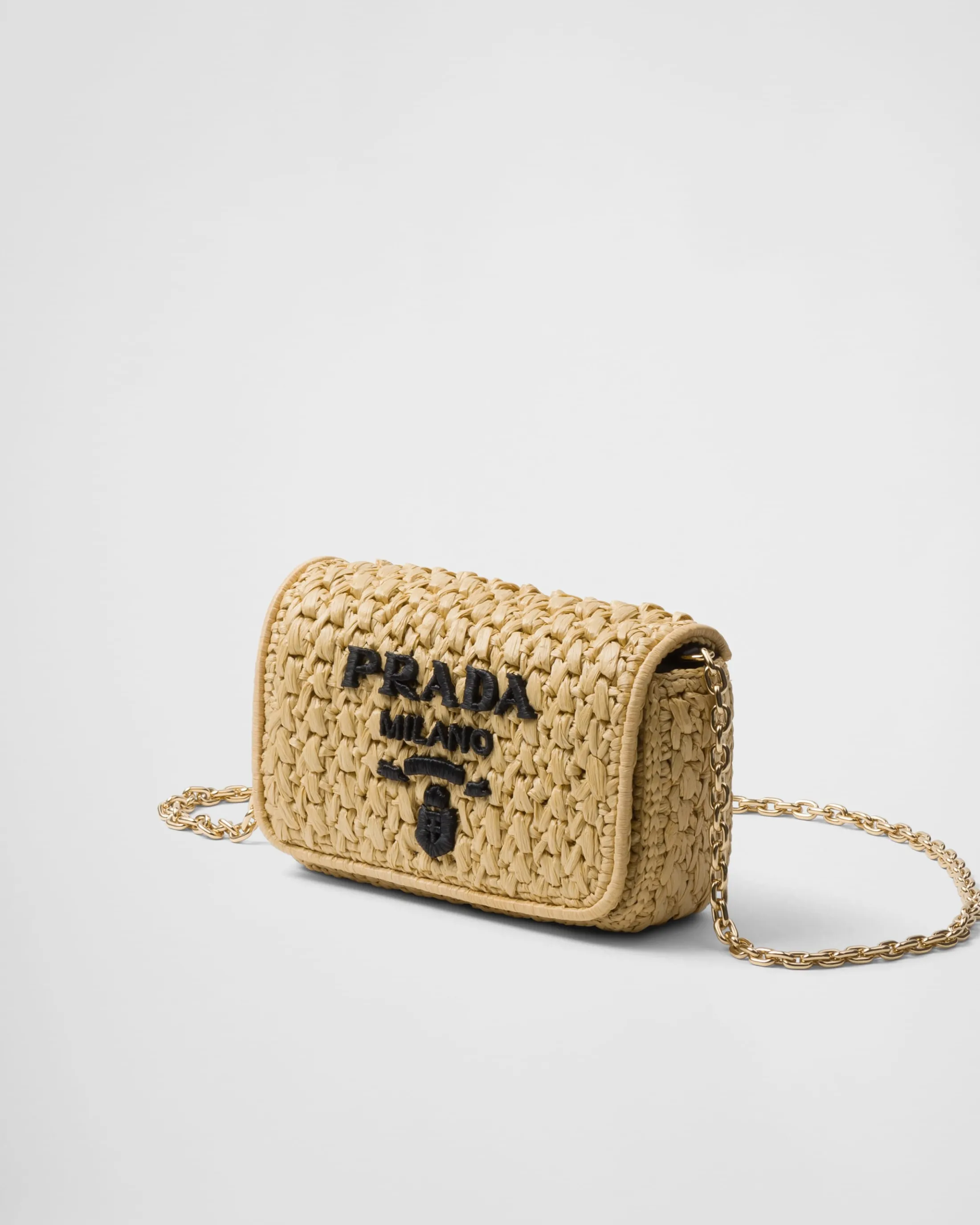 Prada Crochet shoulder bag Tan/black Best