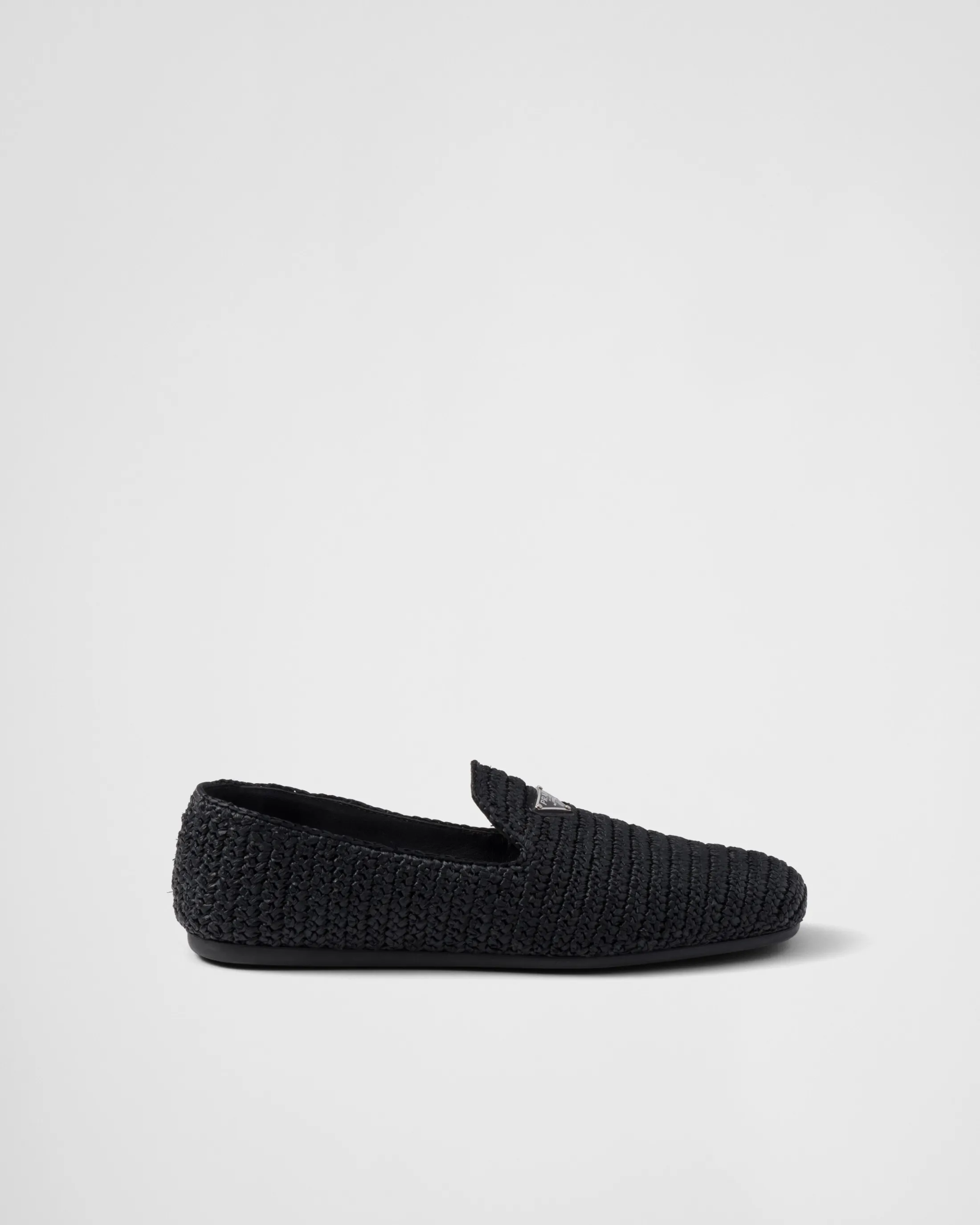 Prada Crochet slip-on shoes Black Clearance