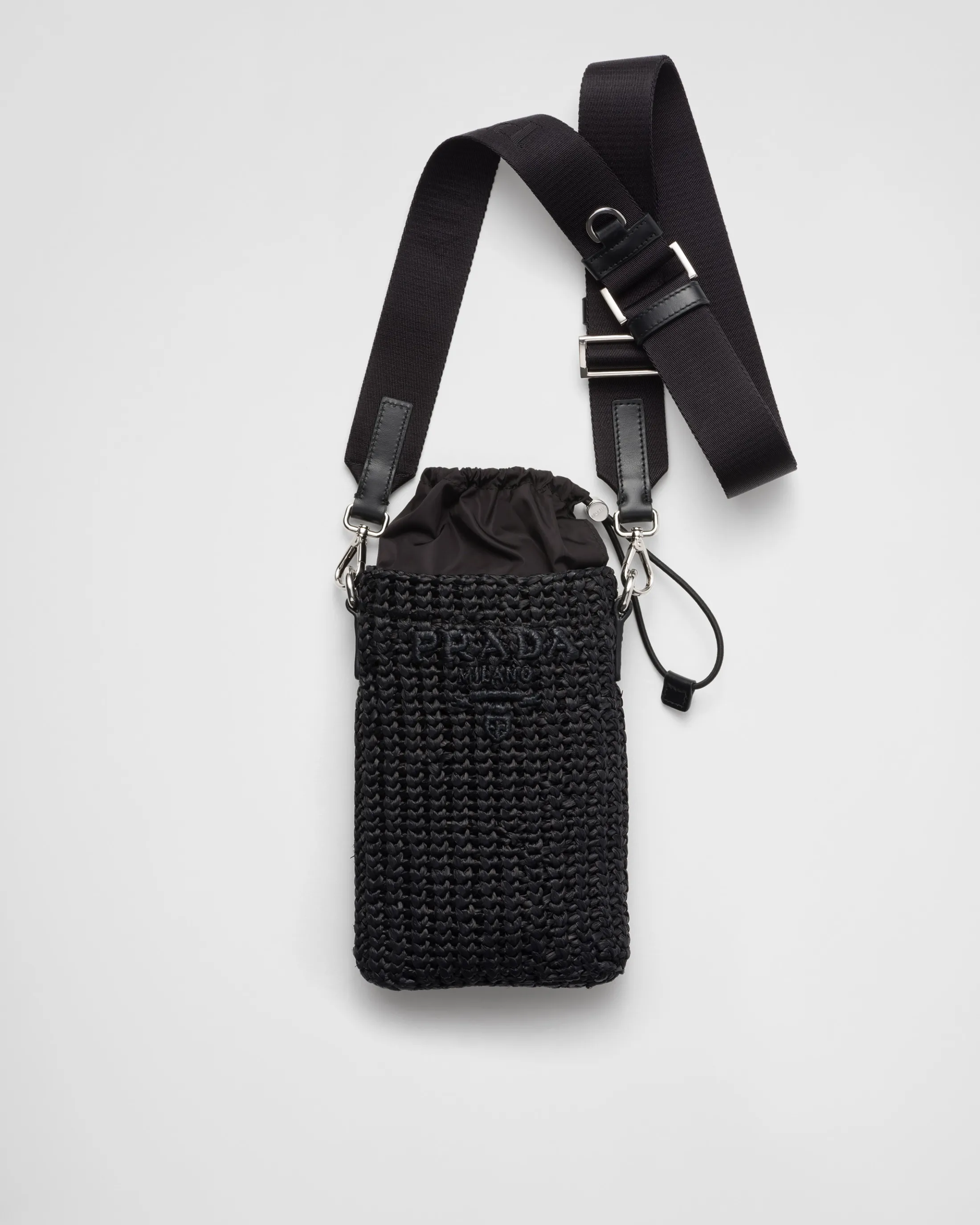 Prada Crochet smartphone case Black Outlet