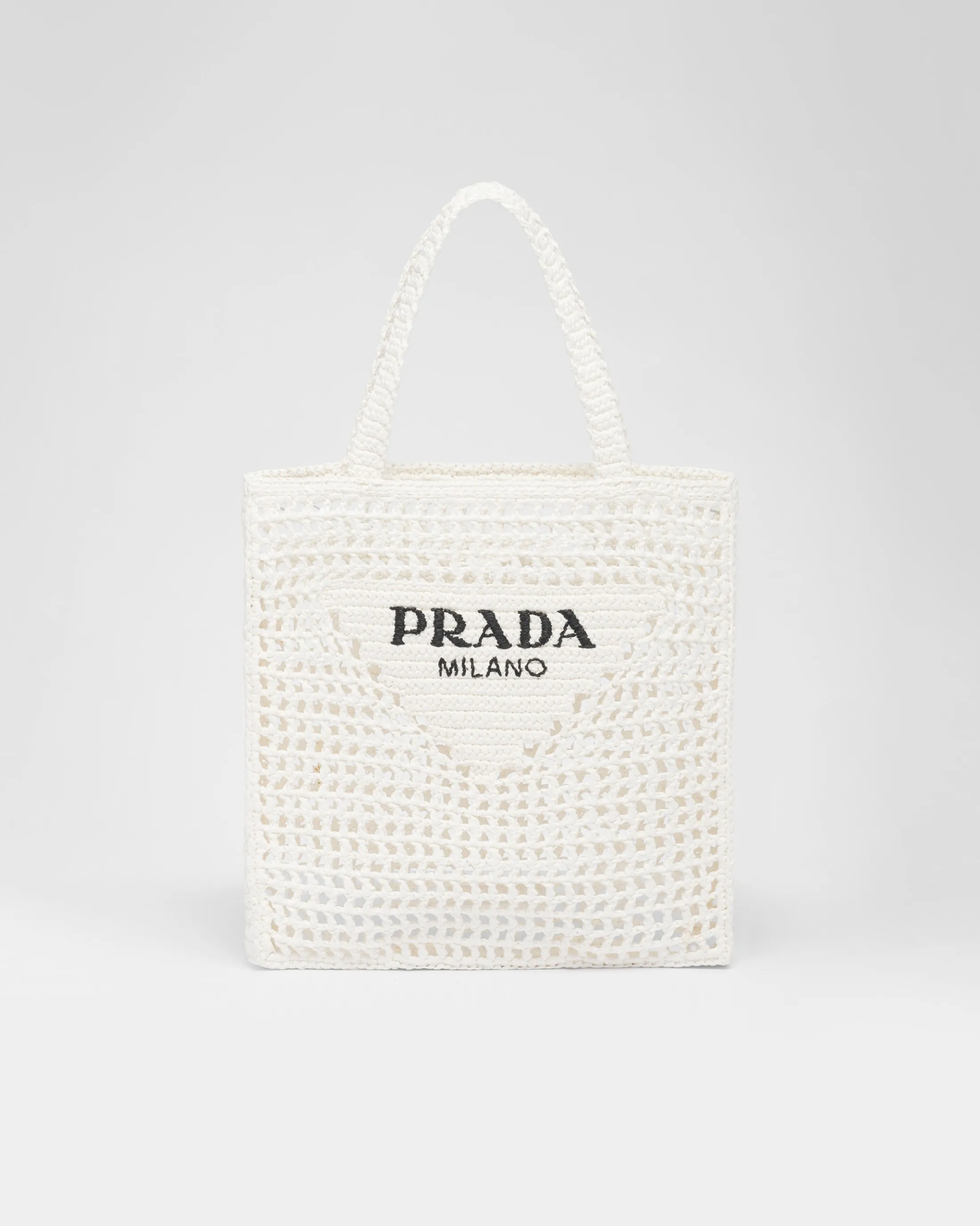 Prada Crochet tote bag White Shop