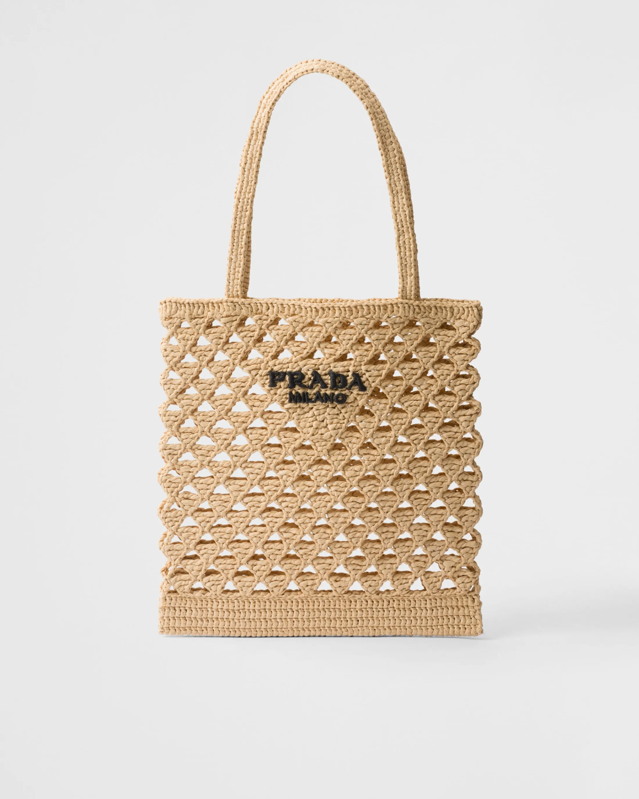 Prada Crochet tote bag Natural Flash Sale