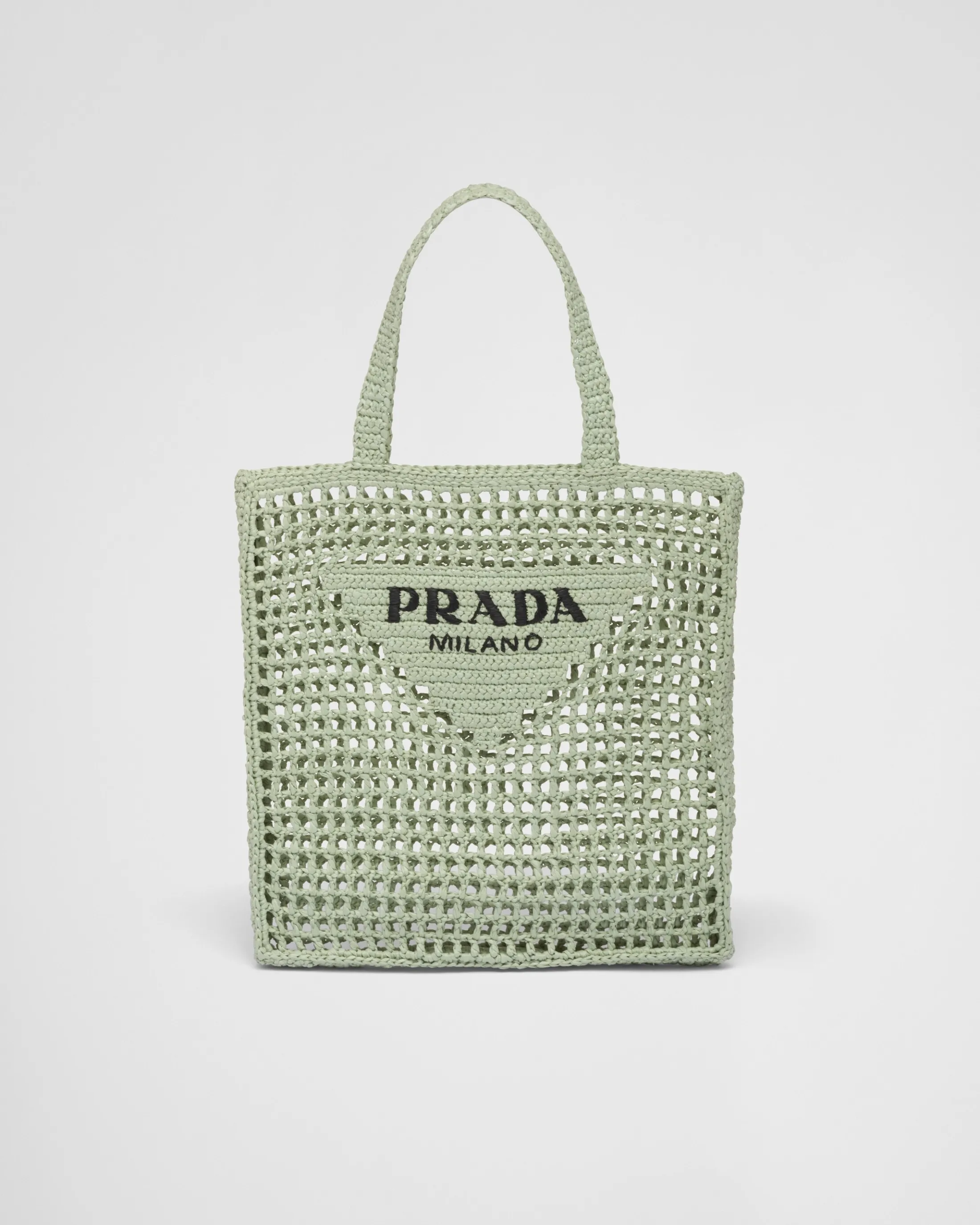 Prada Crochet tote bag Aqua Cheap