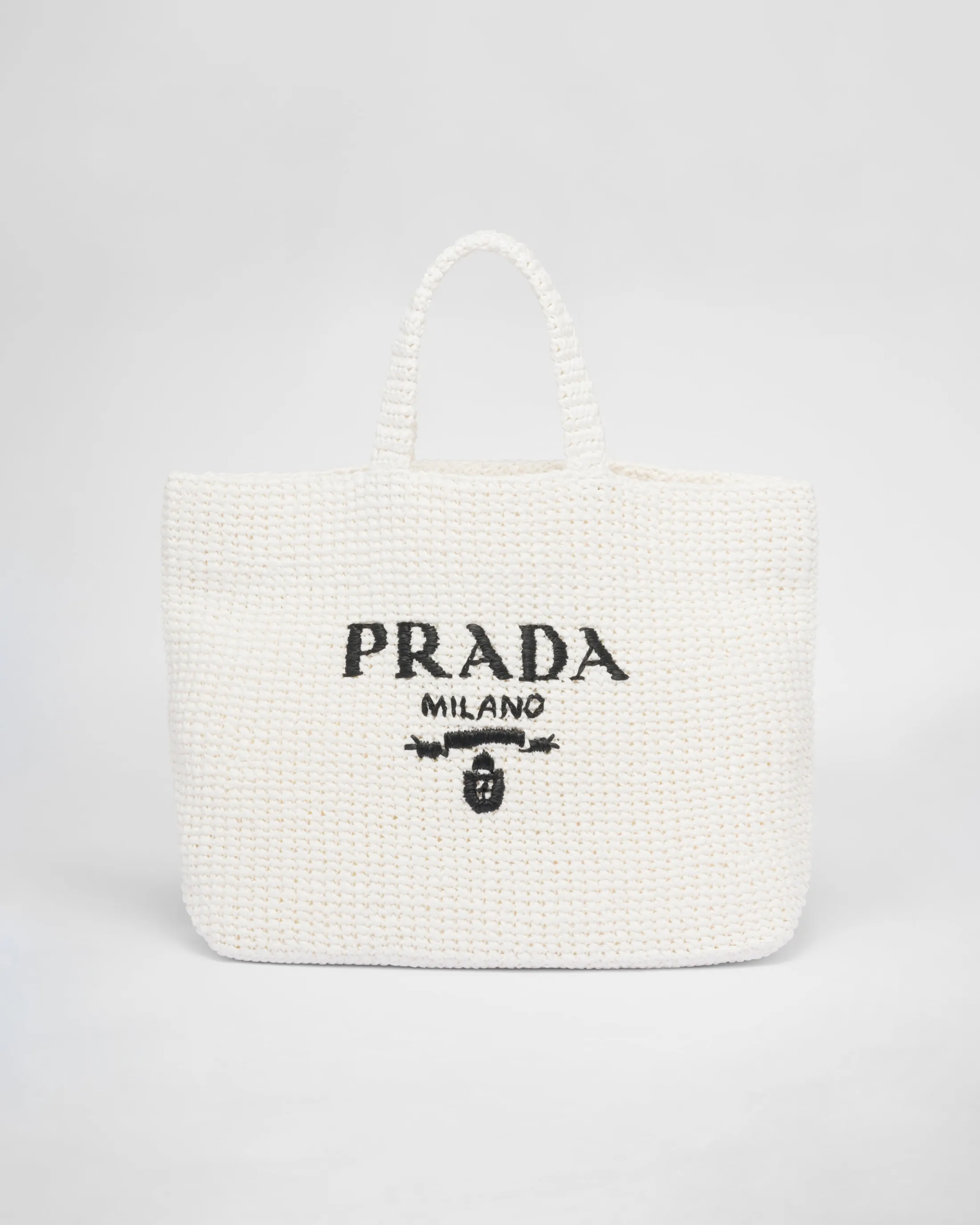 Prada Crochet tote bag White Outlet