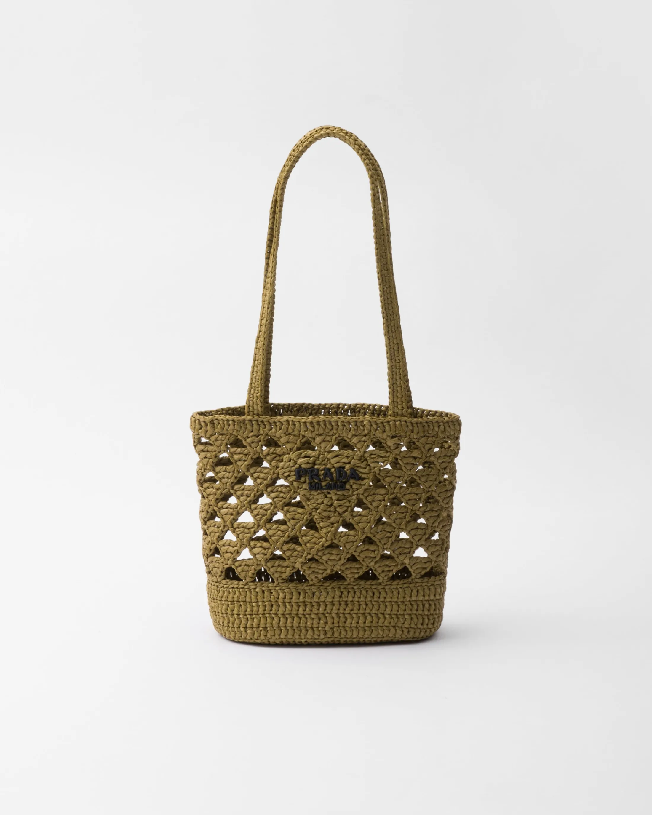 Prada Crochet tote bag Olivegreen Online