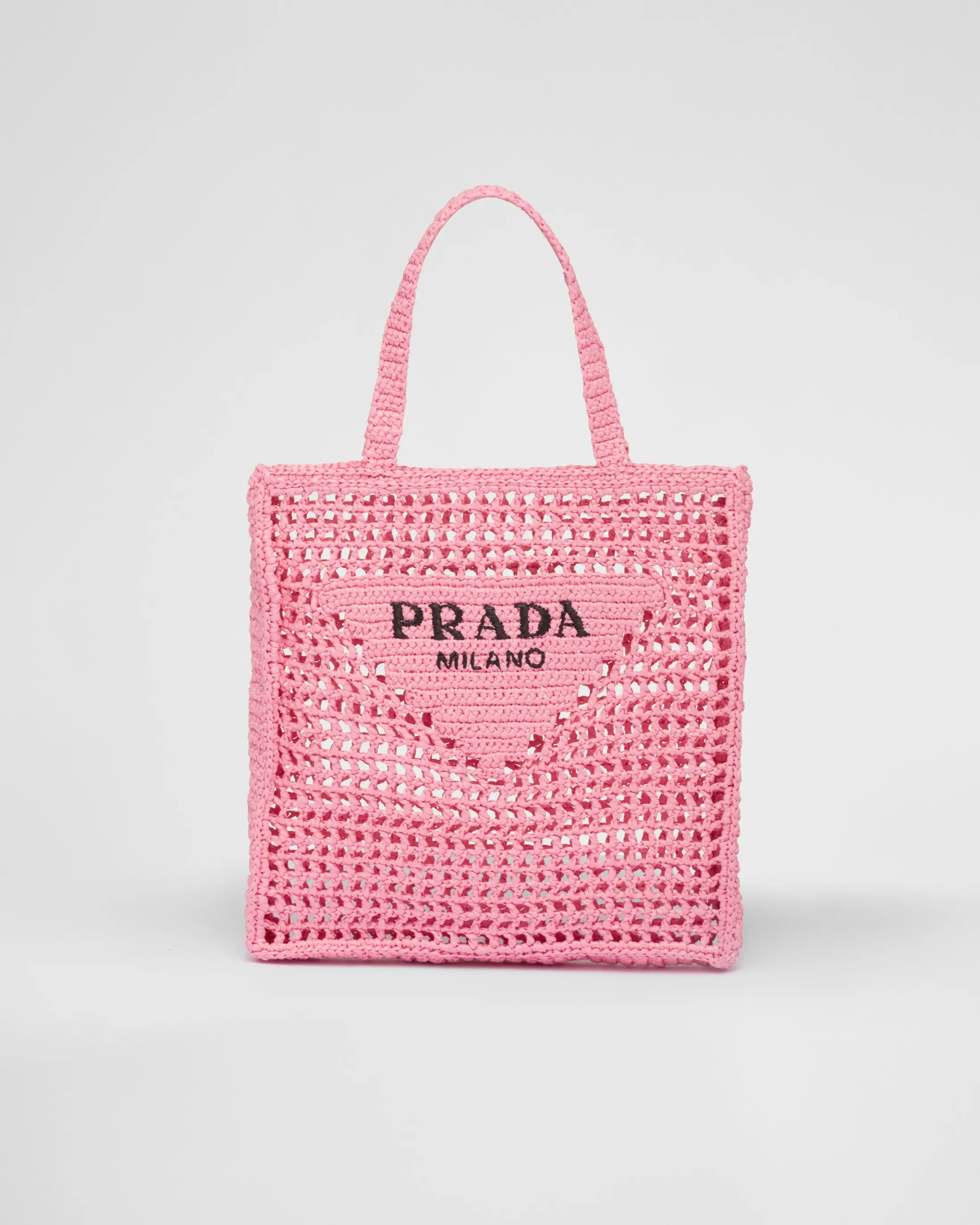 Prada Crochet tote bag Petalpink Cheap