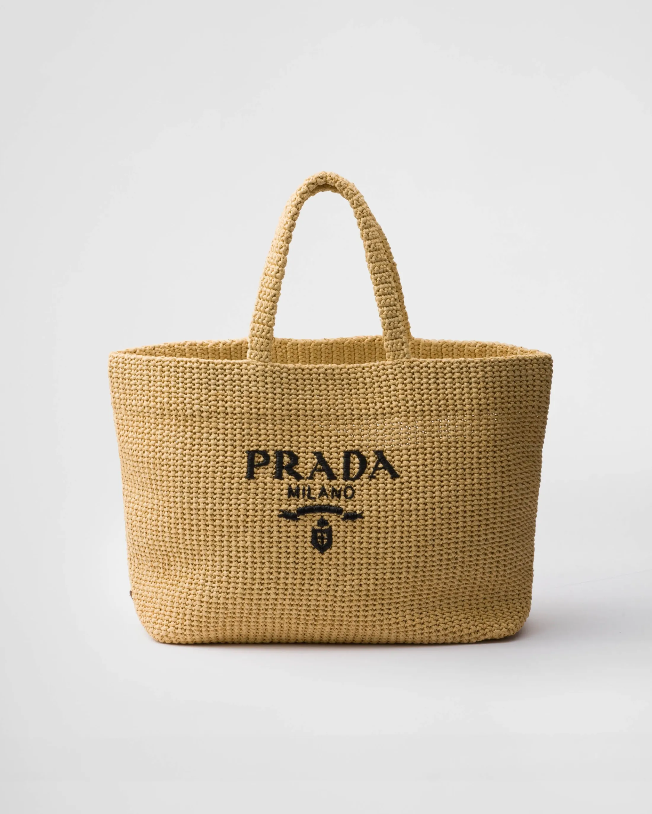 Prada Crochet tote bag Natural Outlet