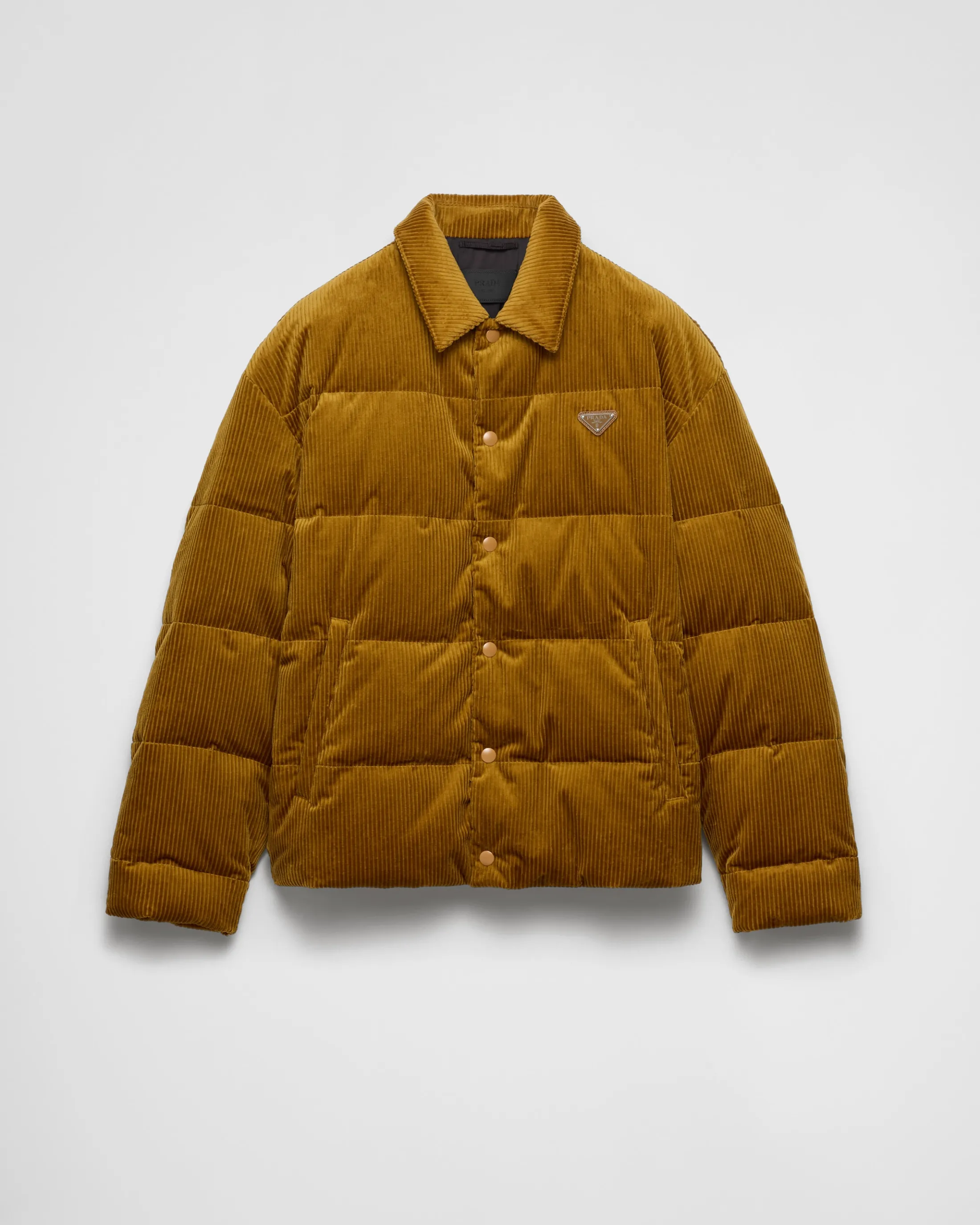 Prada Cropped corduroy down jacket Barley Shop